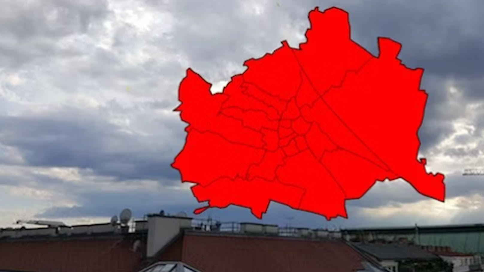 Unwetter-Warnstufe ROT für ganz Wien ausgerufen