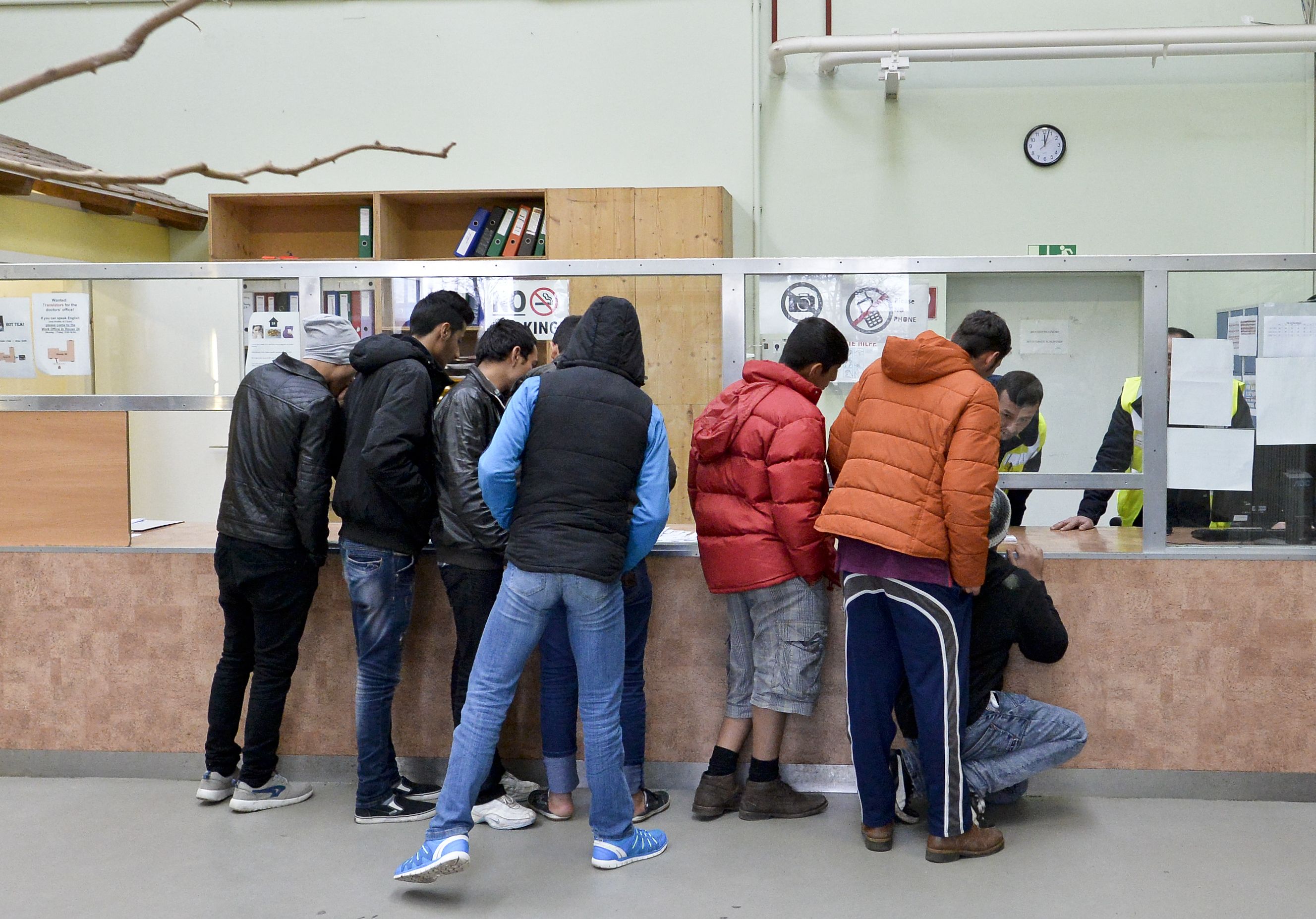 Flüchtlinge im Erstaufnahmezentrum in Traiskirchen (NÖ). Archivbild.