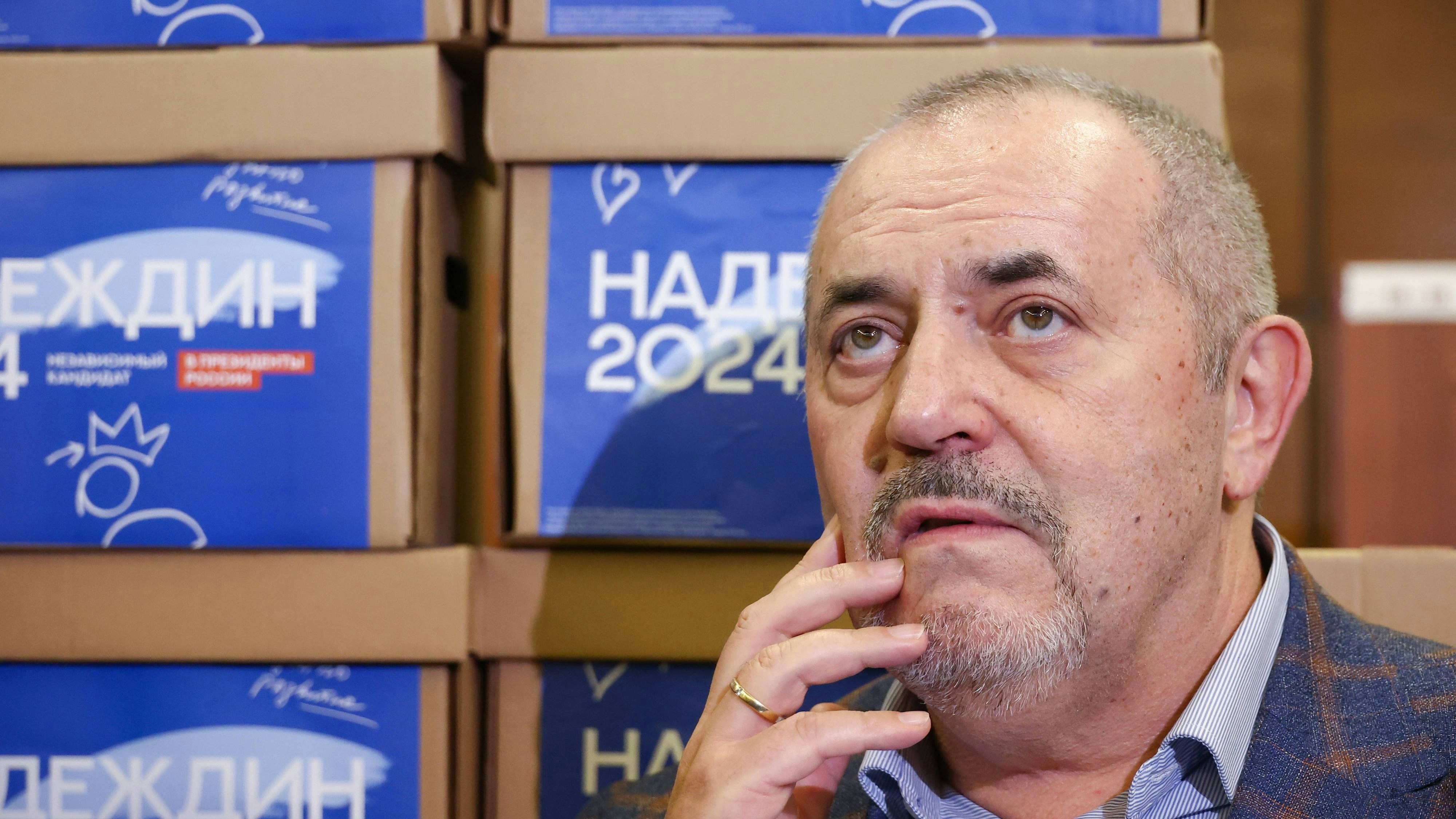 Für Boris Nadeschdin könnte das Rennen um die russische Präsidentschaft bereits wieder vorbei sein.