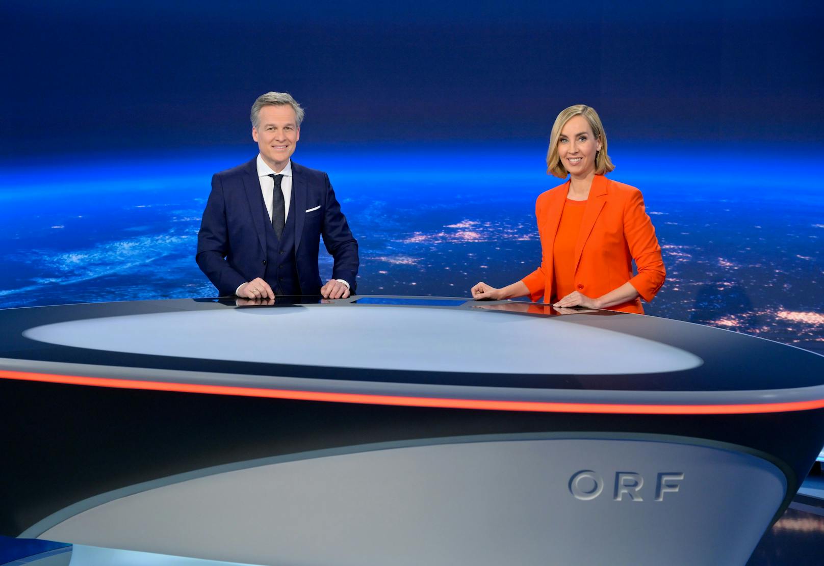 Nadja Bernhard moderiert seit Dezember 2012 die "Zeit im Bild" im ORF – hier mit ihrem Kollegen Tarek Leitner.