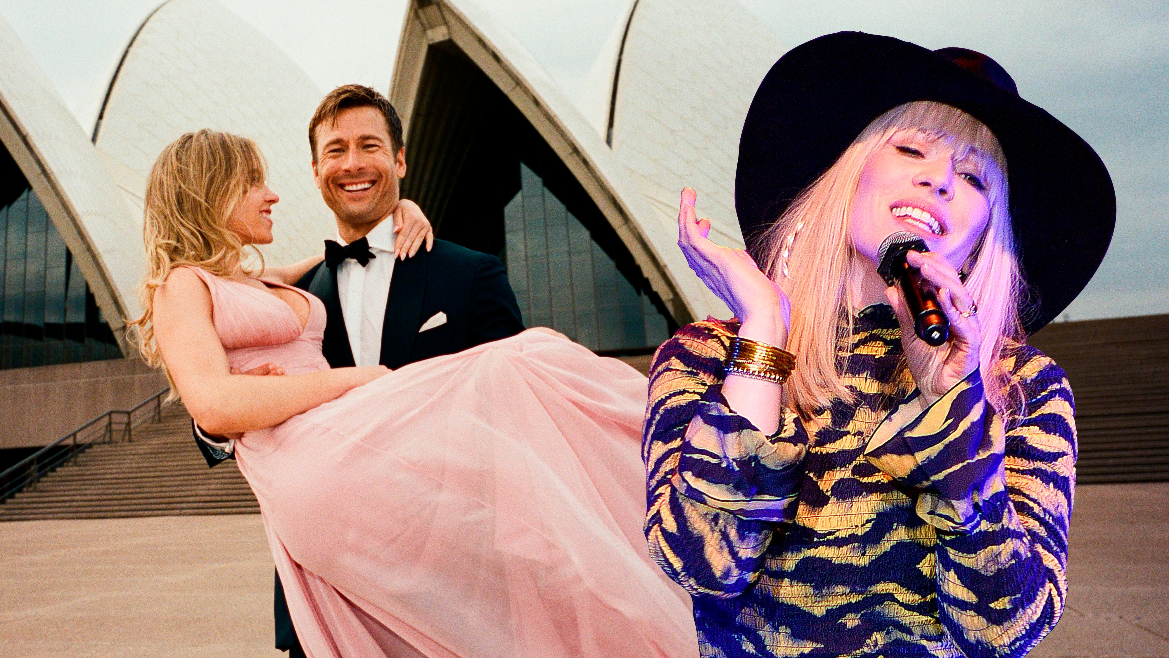 Sydney Sweeney, Glen Powell & Natasha Bedingfield