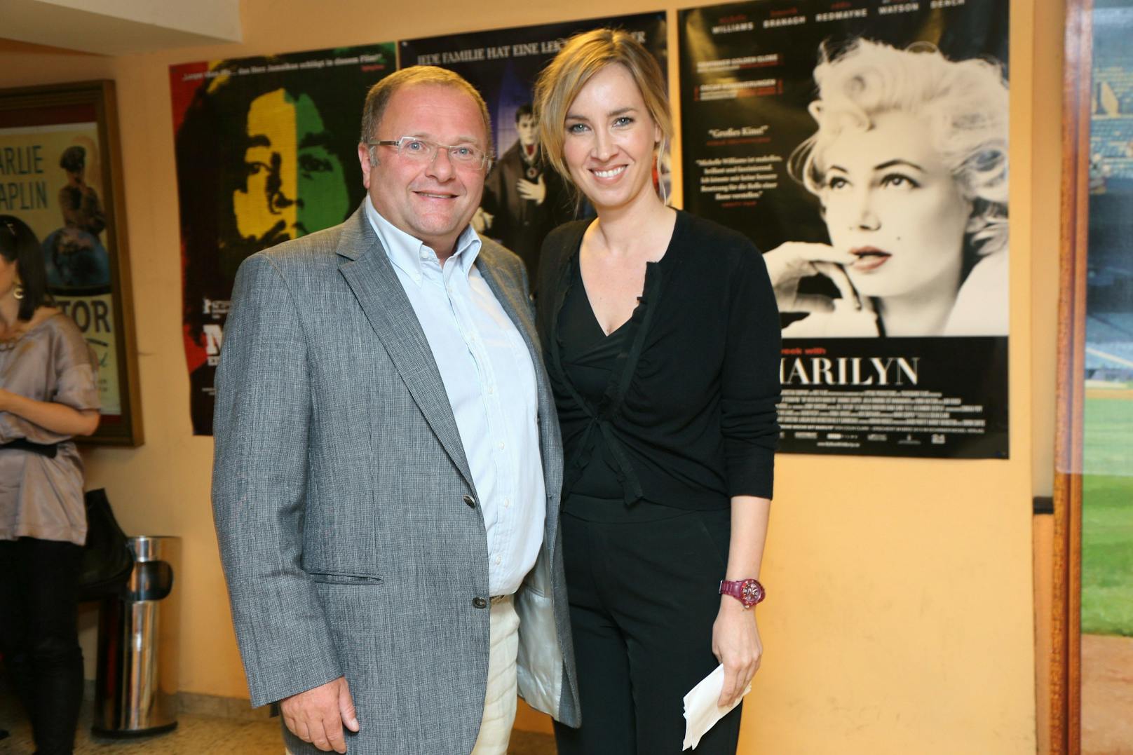 Thomas Macho und Nadja Bernhard im Jahr 2012 bei der Kinopremiere der Dokumentation "Slatin Pascha - Im Auftrag Ihrer Majestät" im Burgkino.