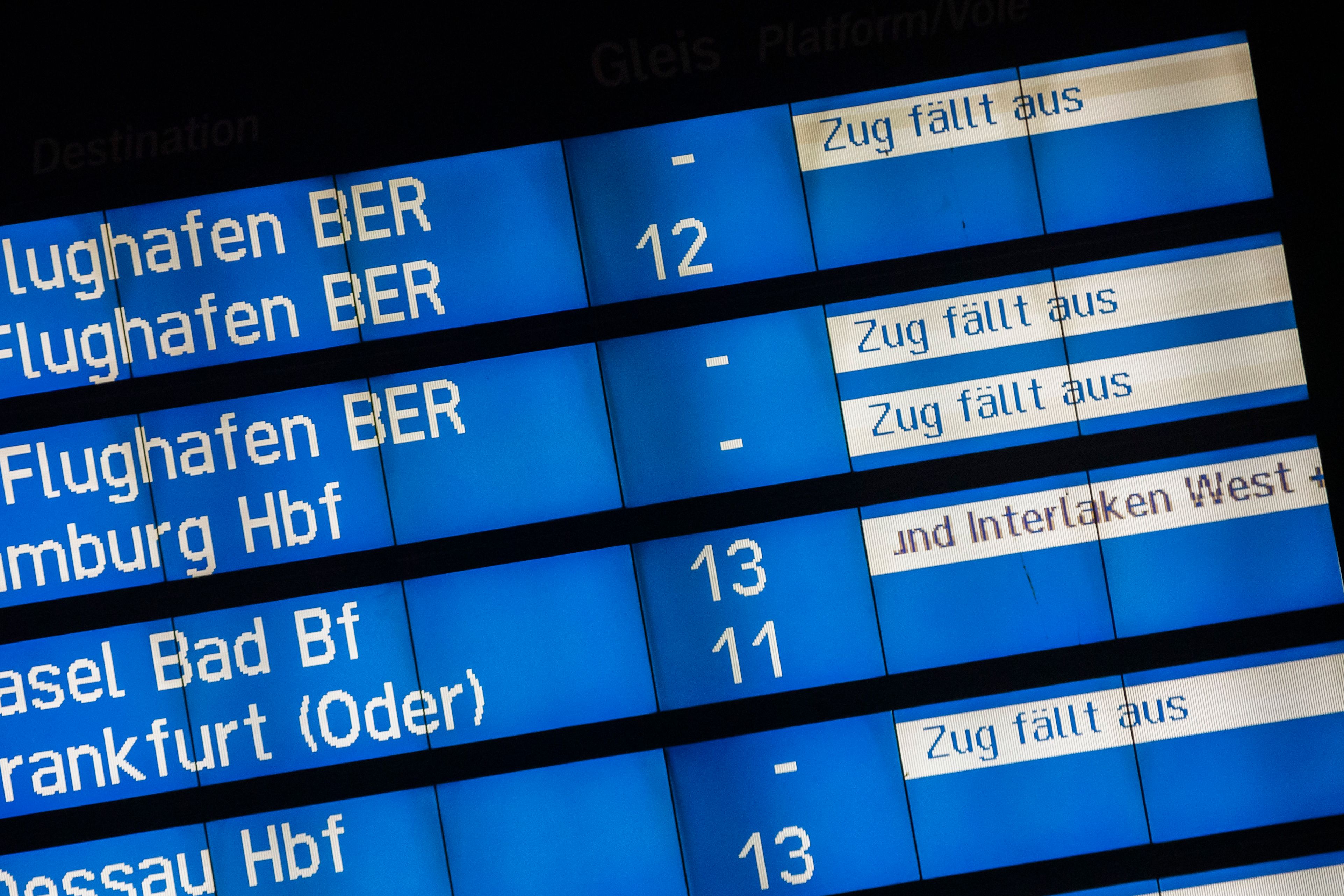 Die Gewerkschaft Deutscher Lokomotivführer streikte.