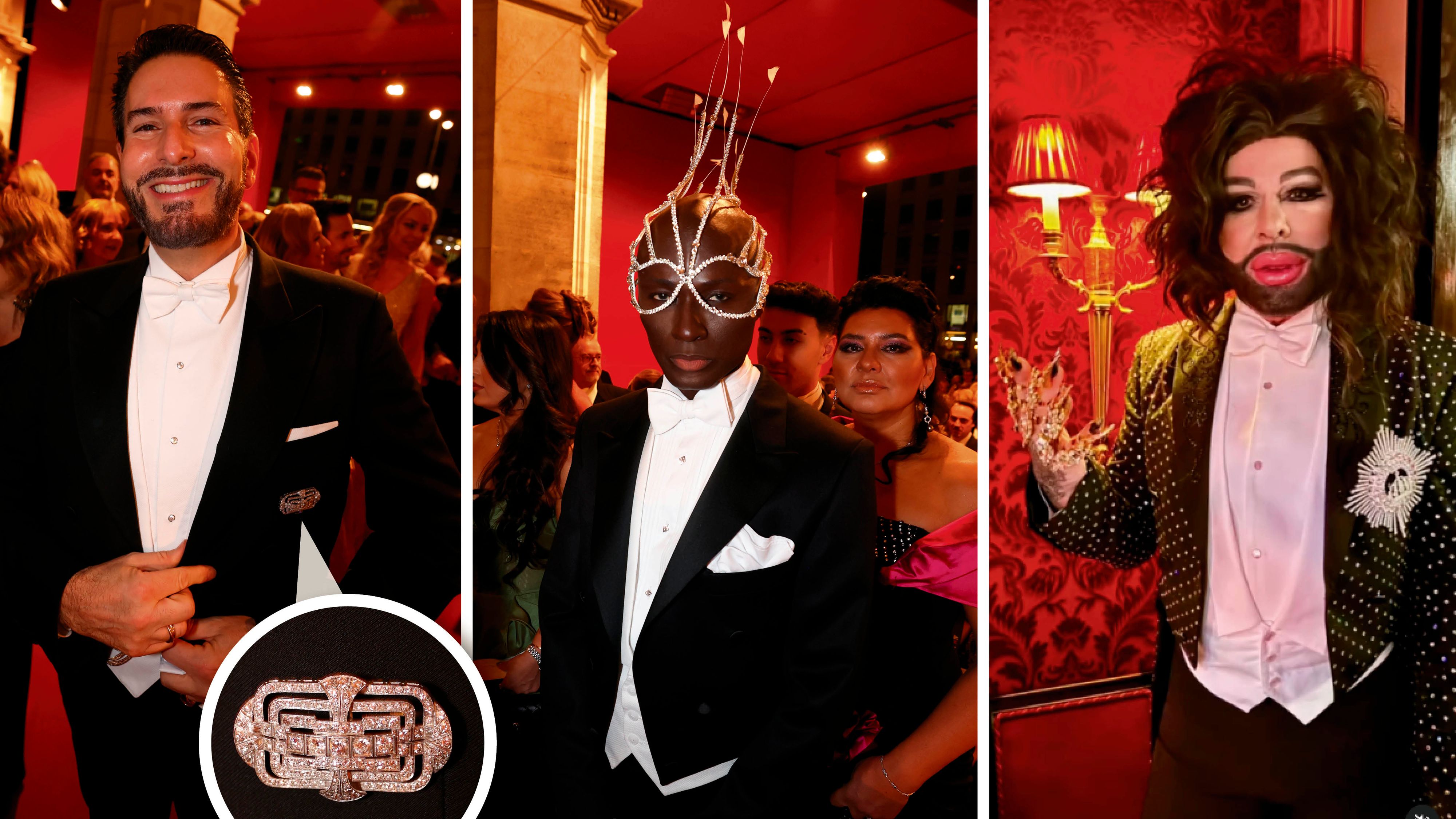 Schmucke Männer: Clemens Unterreiner, Papis Loveday und Harald Glööckler