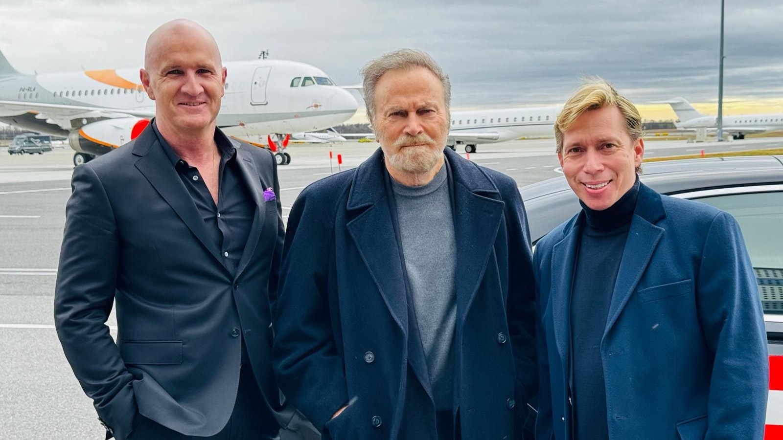 Markus Deussl, Franco Nero und Künstlermanager Helmut Werner.