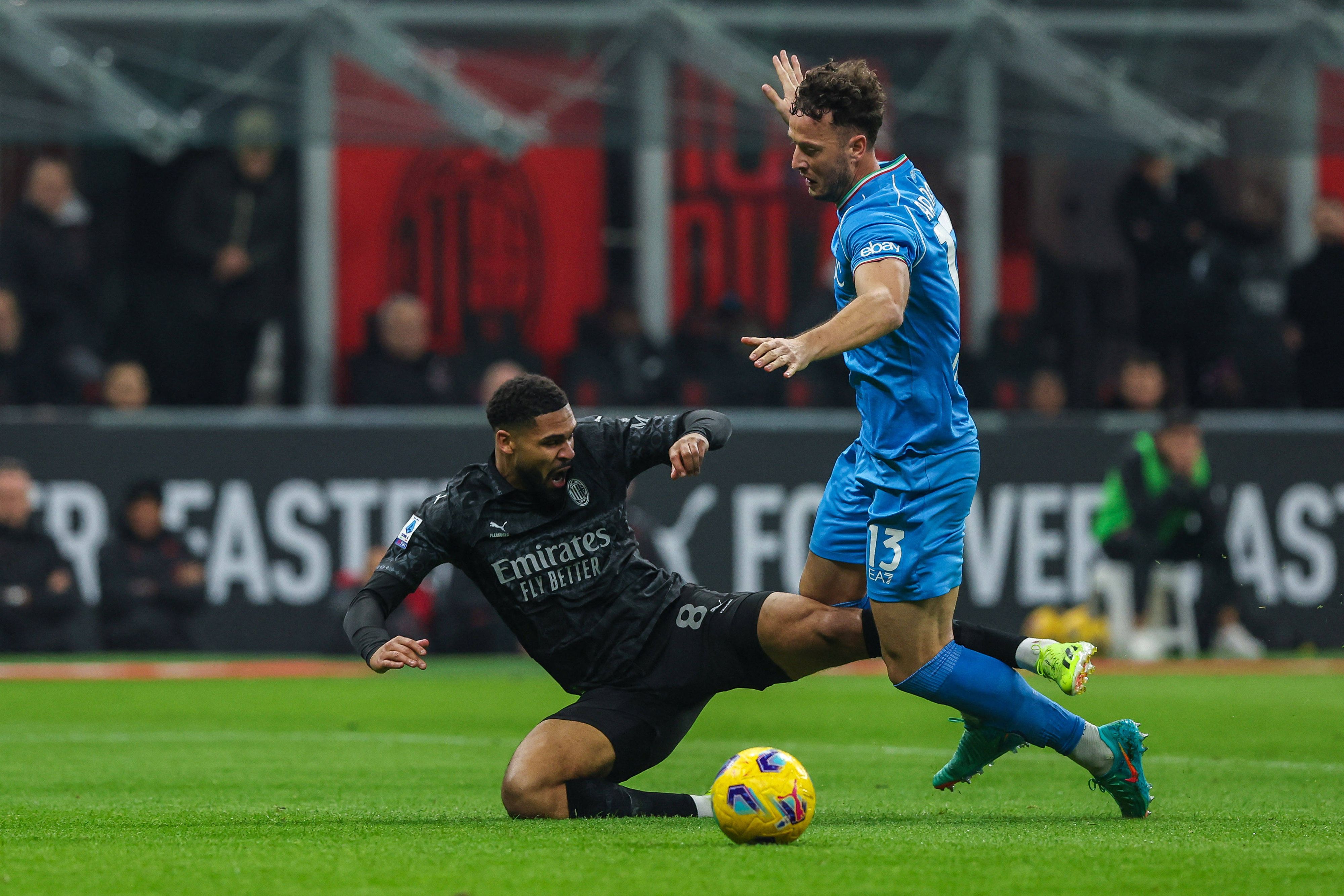 In einem umkämpften Spiel setzte sich Milan gegen Napoli durch.