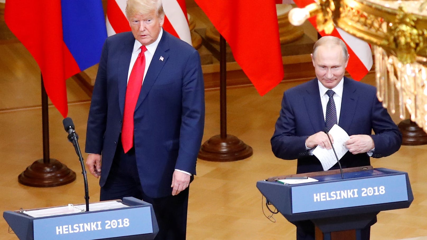 Alte Zeiten: Der damalige US-Präsident Donald Trump und Russlands Präsident Wladimir Putin bei einem Treffen im Juli 2018.
