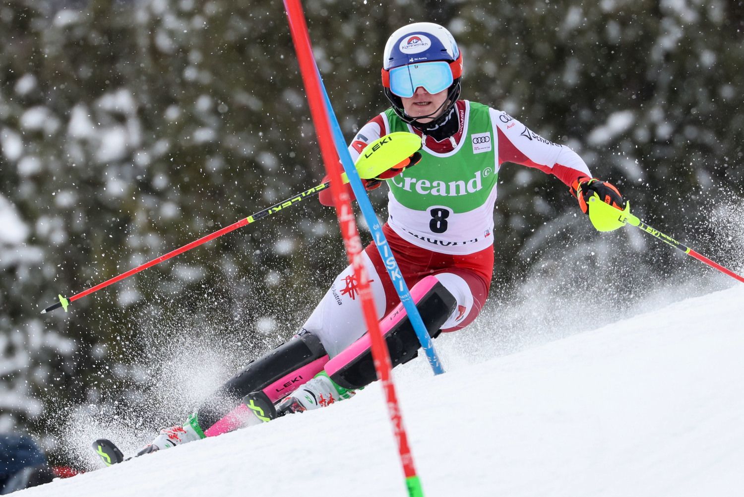 Katharina Truppe mit einem starken ersten Soldeu-Durchgang.