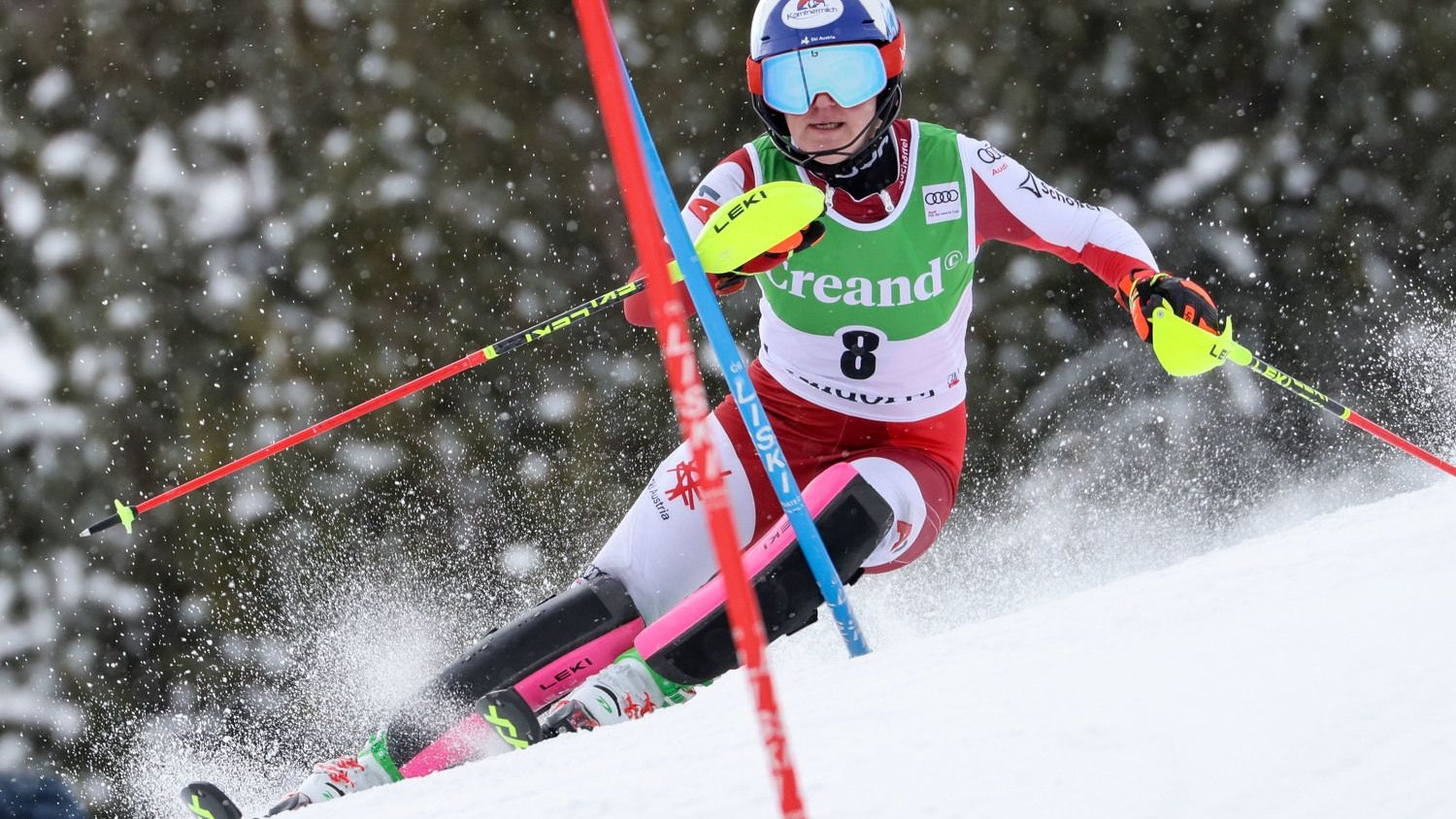 Katharina Truppe mit einem starken ersten Soldeu-Durchgang.