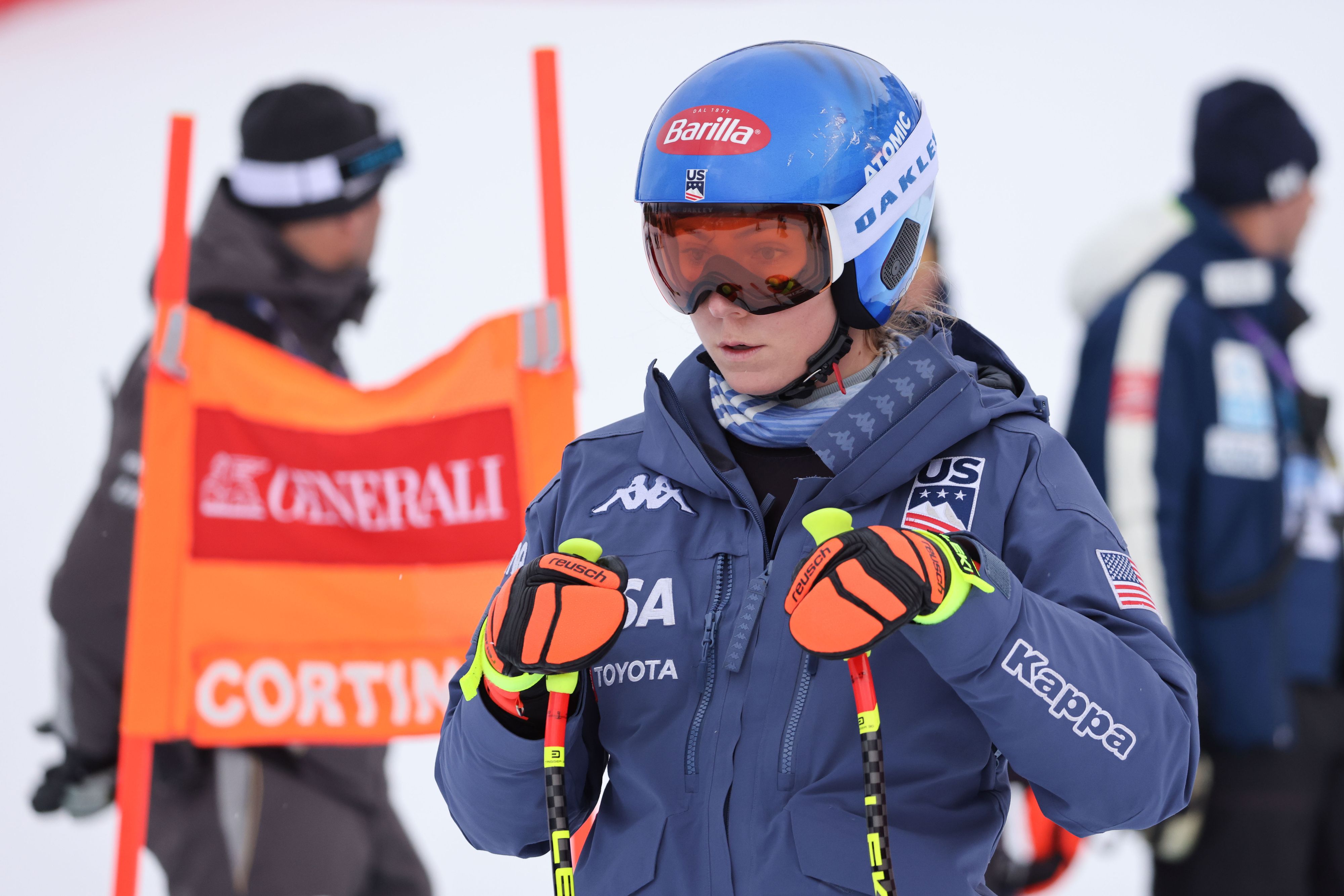 Nach ihrem Sturz in Cortina ist Mikaela Shiffrin noch nicht fit.