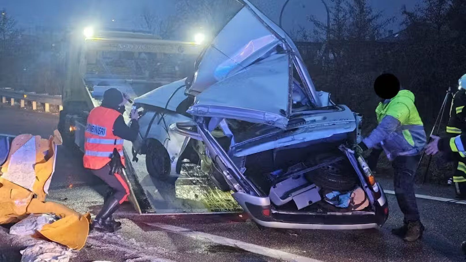 Bergungsarbeit beim tödlichen Unfall von Filippo.