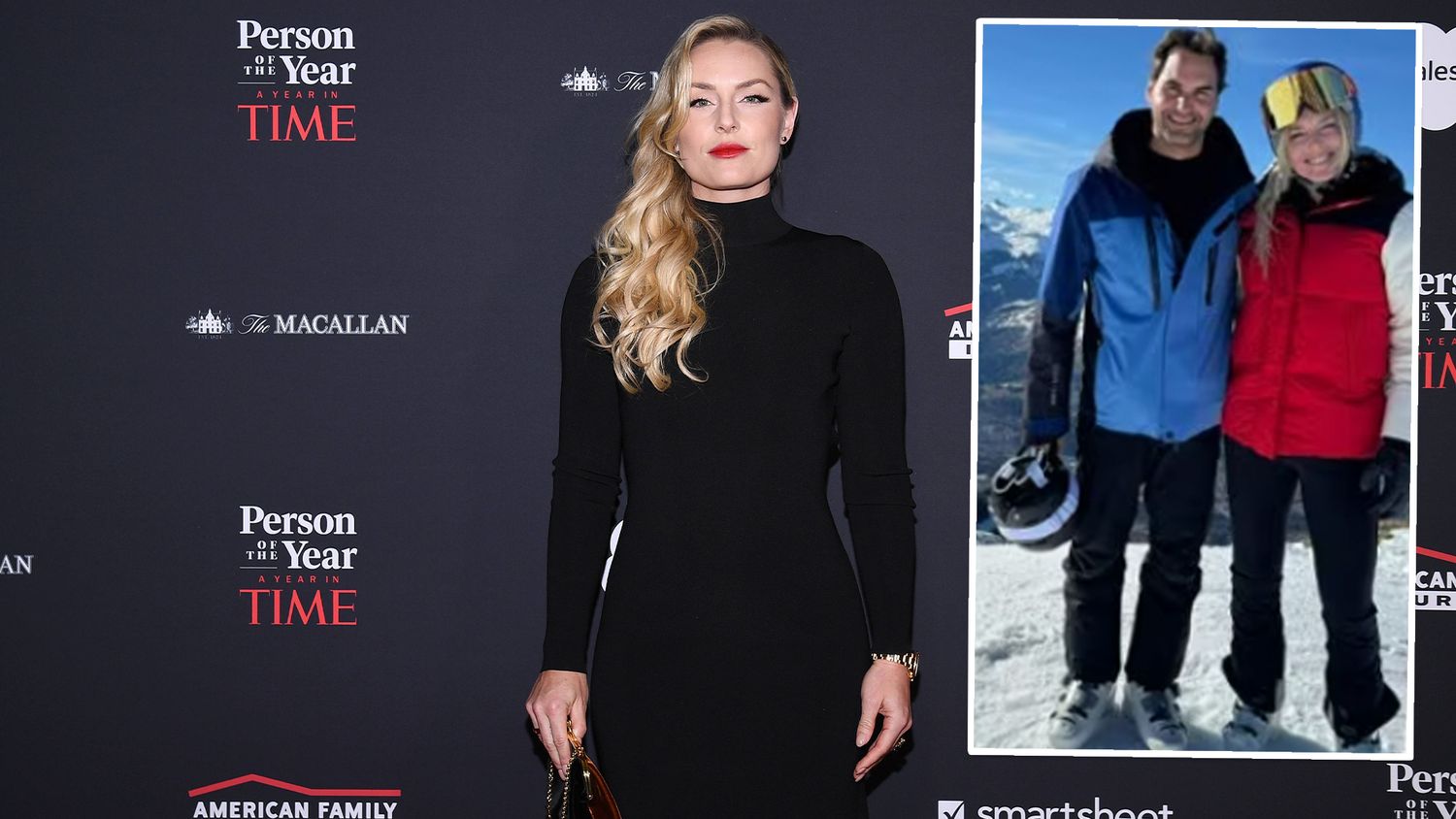 Lindsey Vonn verbrachte einen Skitag mit Tennis-Legende Roger Federer.