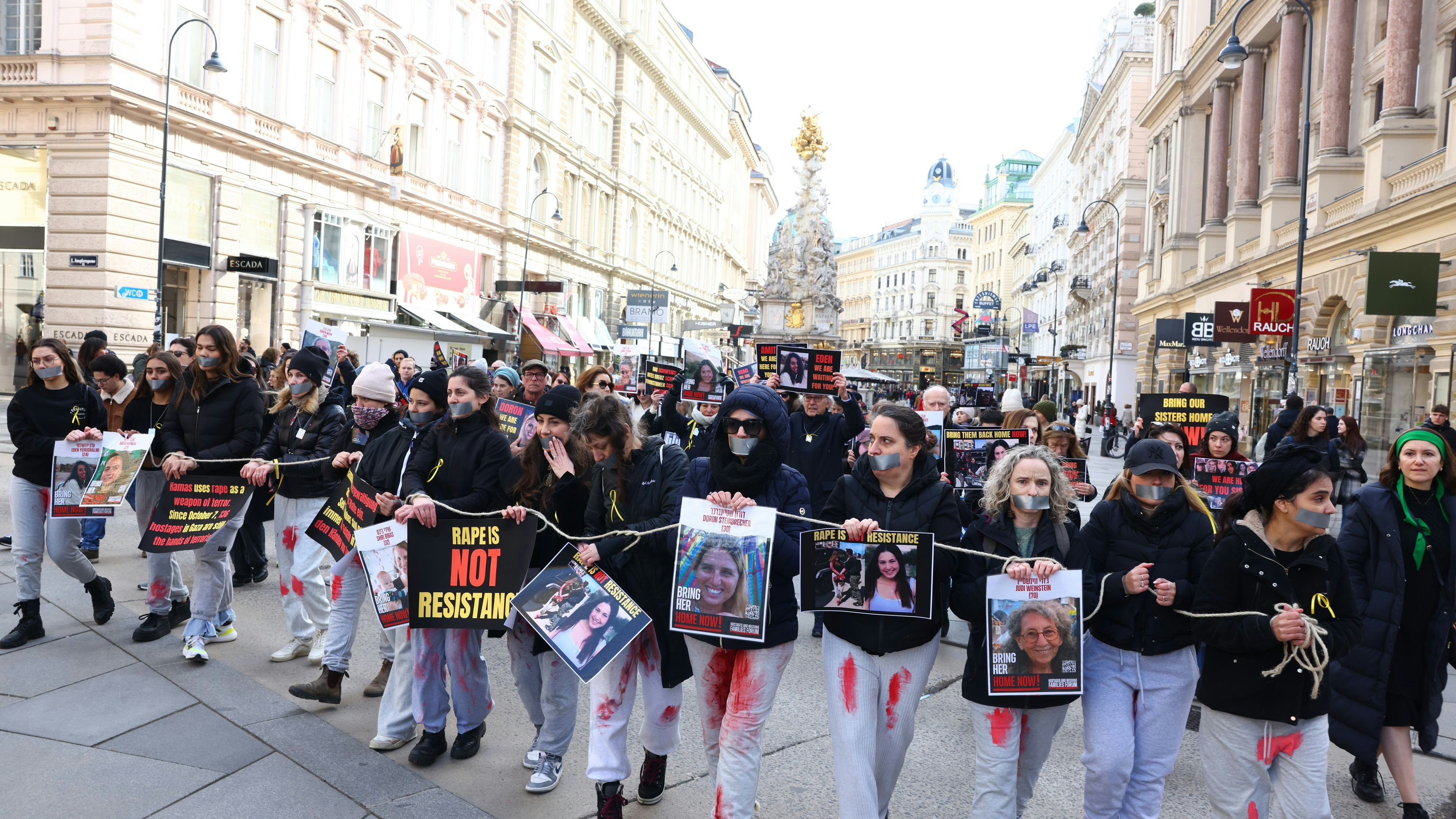 70 Aktivisten, darunter auch IKG-Mitglieder, forderten am Dienstag die Freilassung von Hamas-Geiseln.