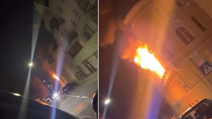 Eine Leserin sah entsetzt in Richtung der Feuer-Wohnung.