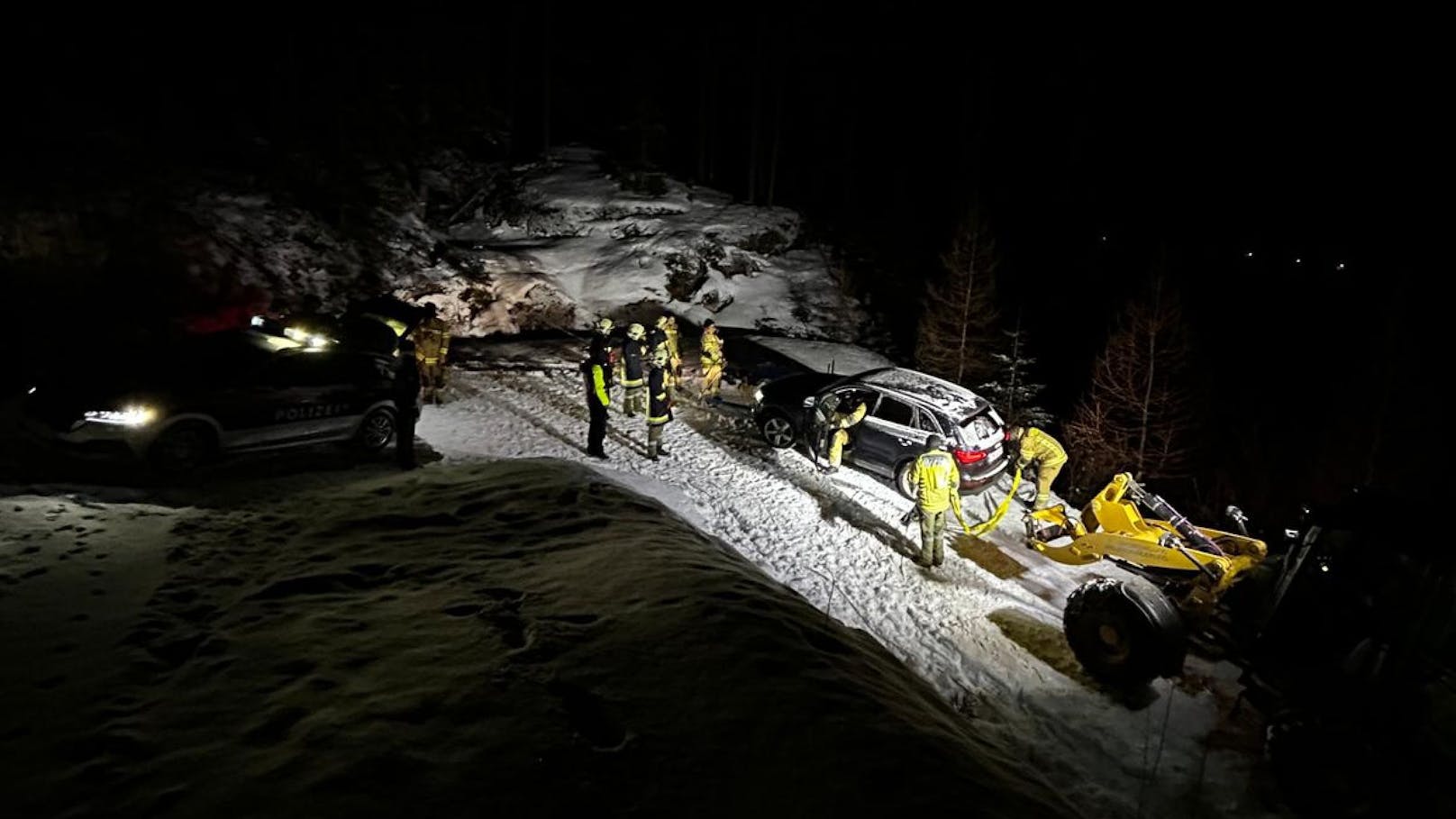 Navi-Irrfahrt endet auf schneebedecktem Forstweg im Ötztal – Tirol