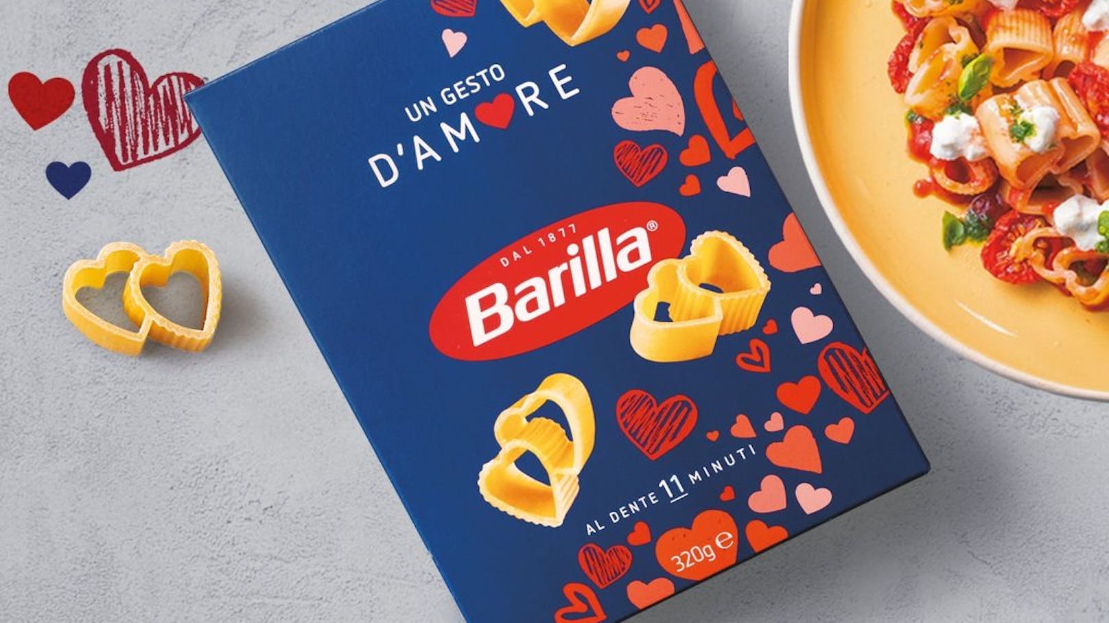 Barillas limitierte Pasta lässt Herzen höher schlagen