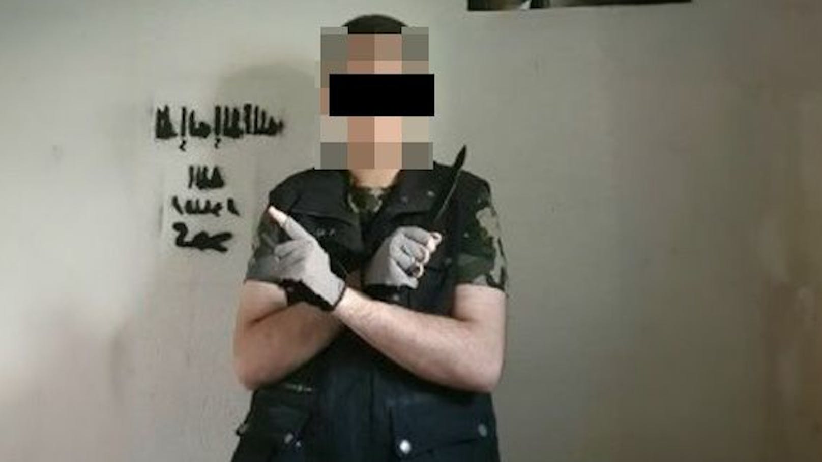 Das Foto veröffentlichte der Verdächtige am Tag des geplanten Anschlags auf Telegram und kündigte eine Tat an.