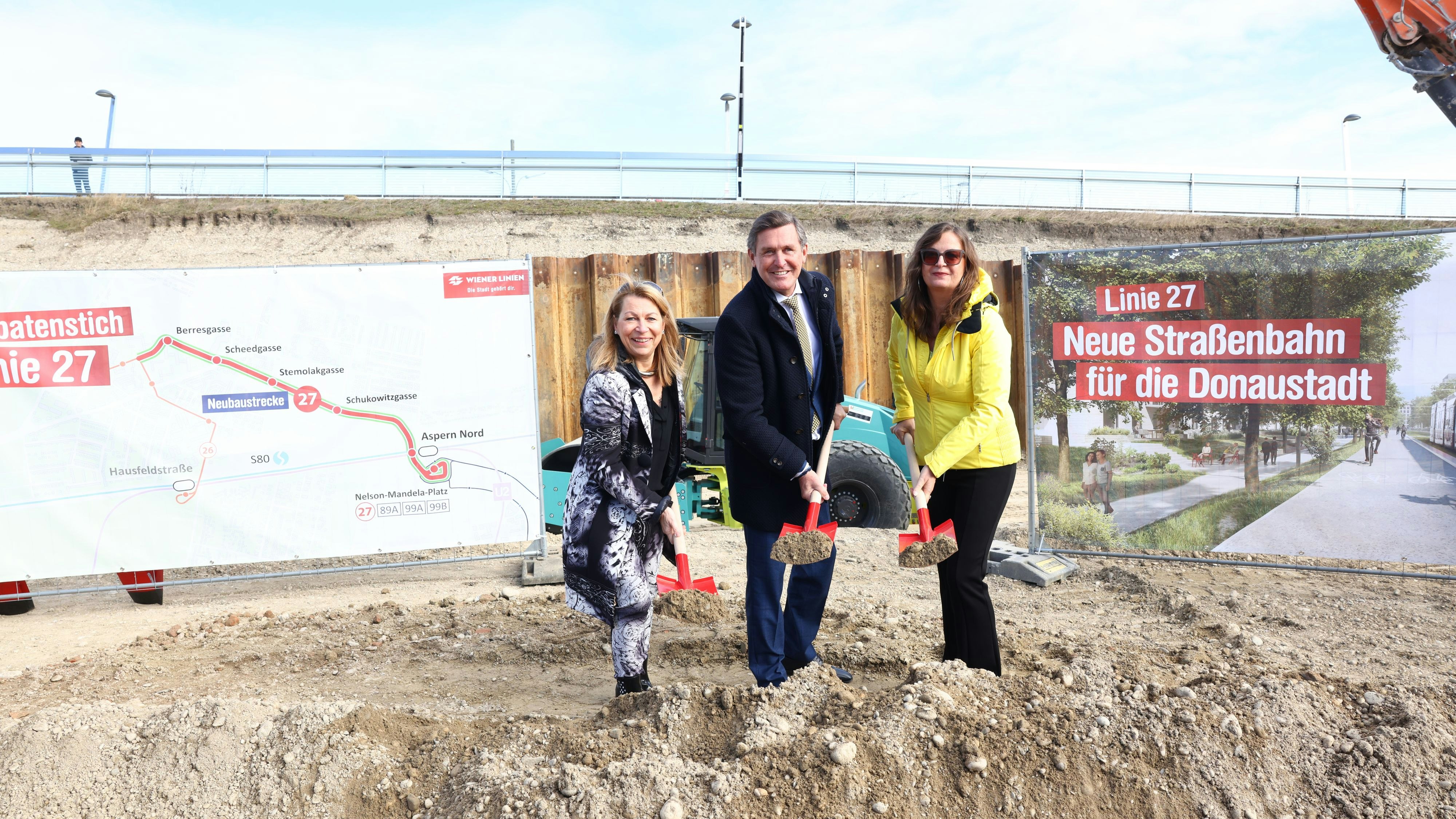Heute.at - Spatenstich! 27er verbindet Donaustadt und Floridsdorf
