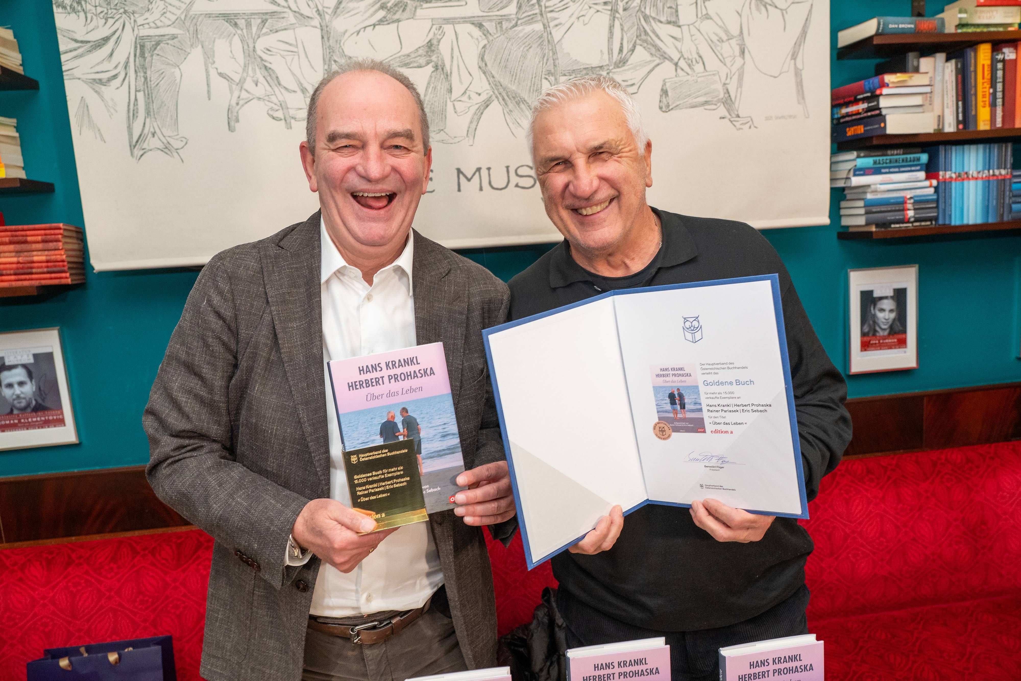 Herbert Prohaska und Hans Krankl wurde besondere Ehre zuteil. 