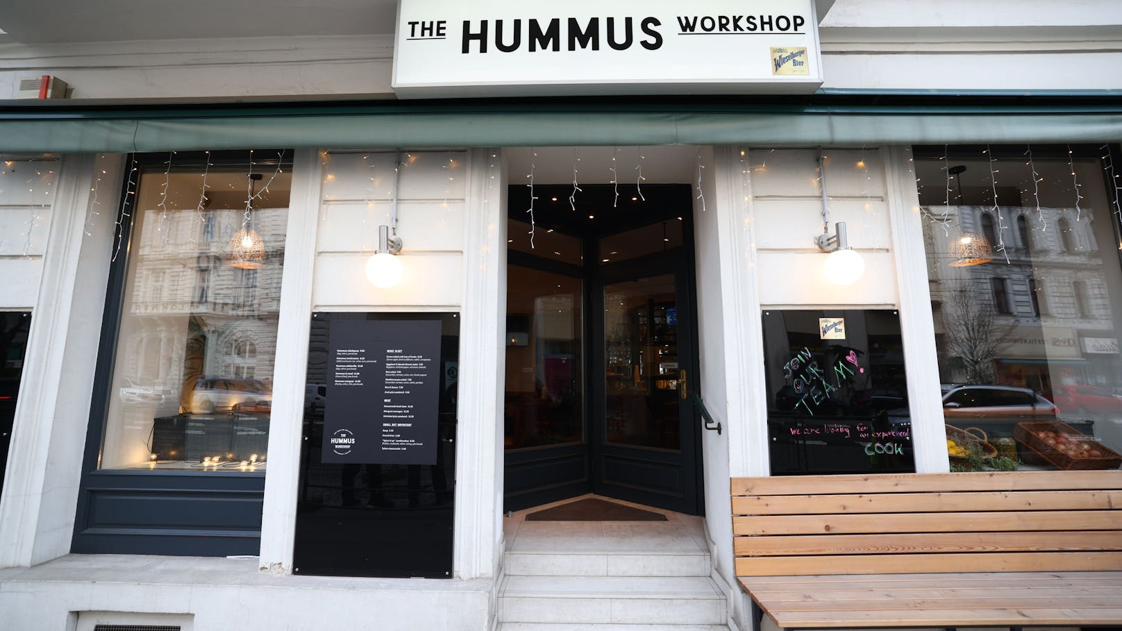 Das Lokal "The Hummus Workshop" befindet sich in der Porzellangasse (Alsergrund).
