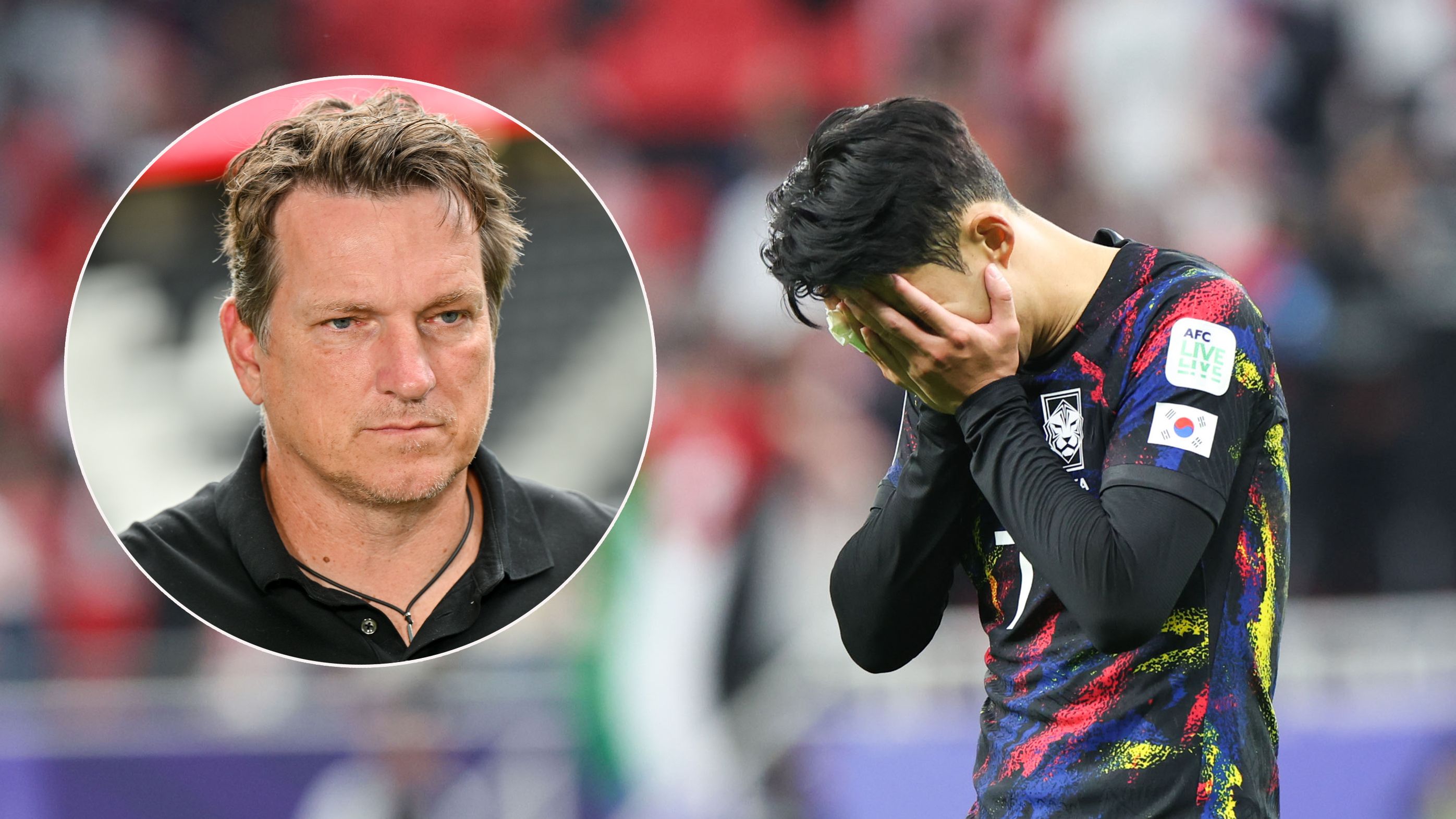 Südkorea-Co Andreas Herzog musste sich ärgern: Kapitän Son wurde von Kollegen am Finger verletzt – an der rechten Hand ist das Tape zu sehen.