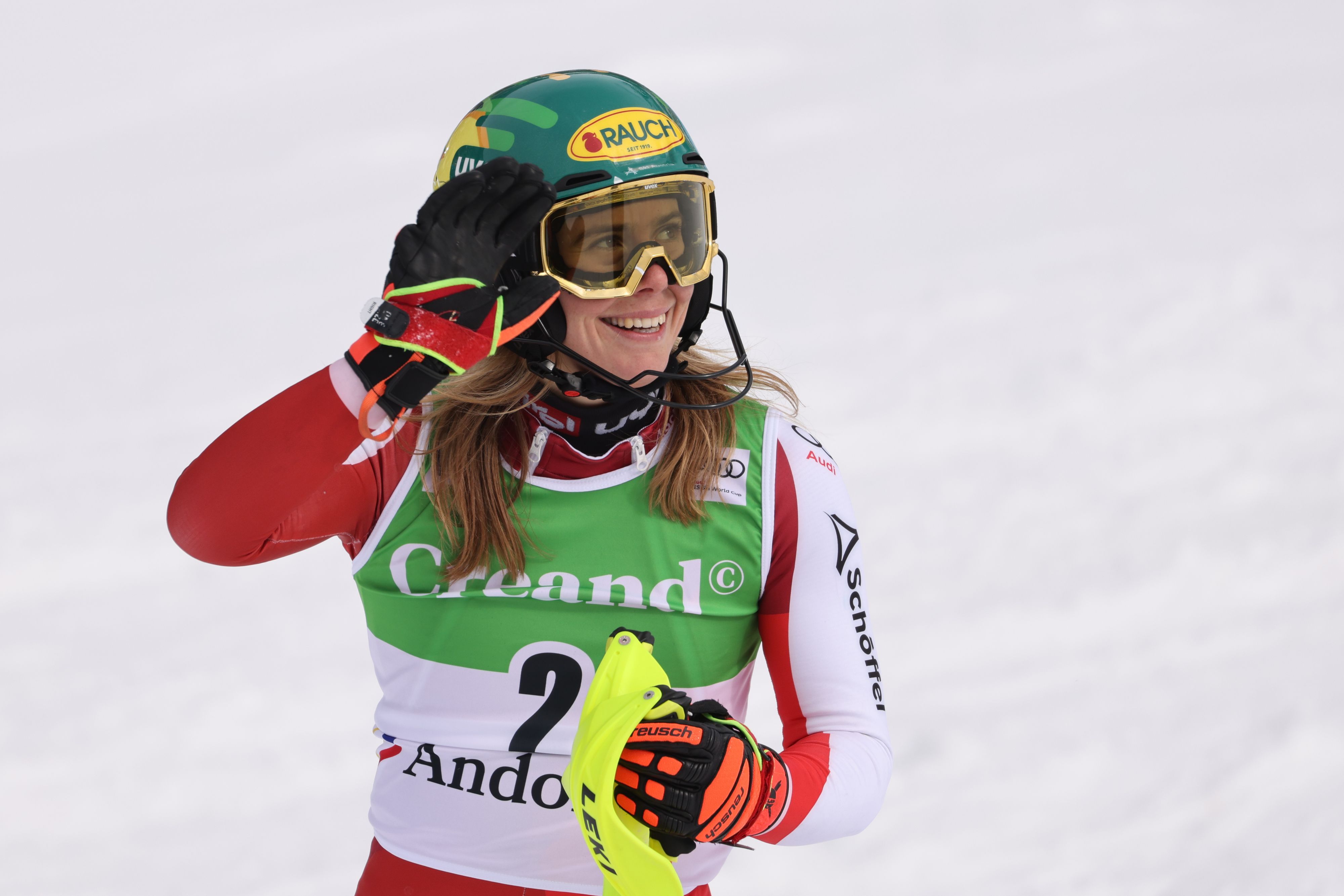 Gut gelaunt: Katharina Liensberger