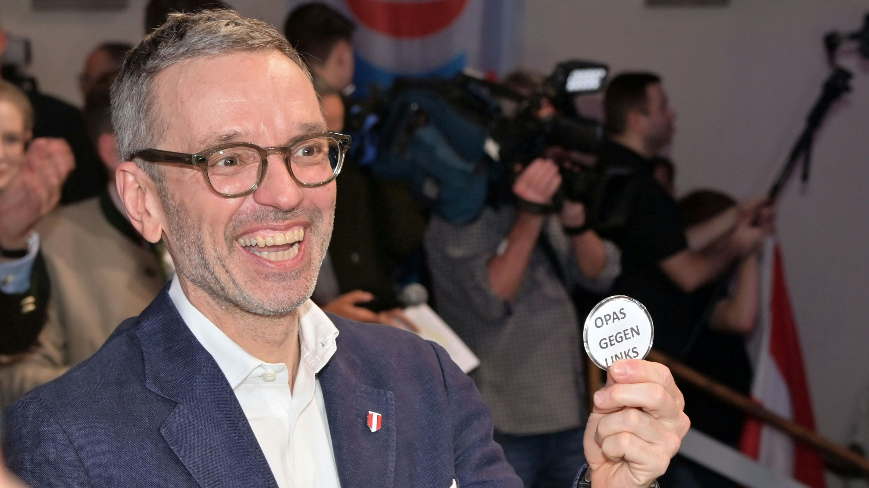 FPÖ-Chef Herbert Kickl im Zuge des "politischen Aschermittwochs" am 14.02.2024 in Ried im Innkreis. 