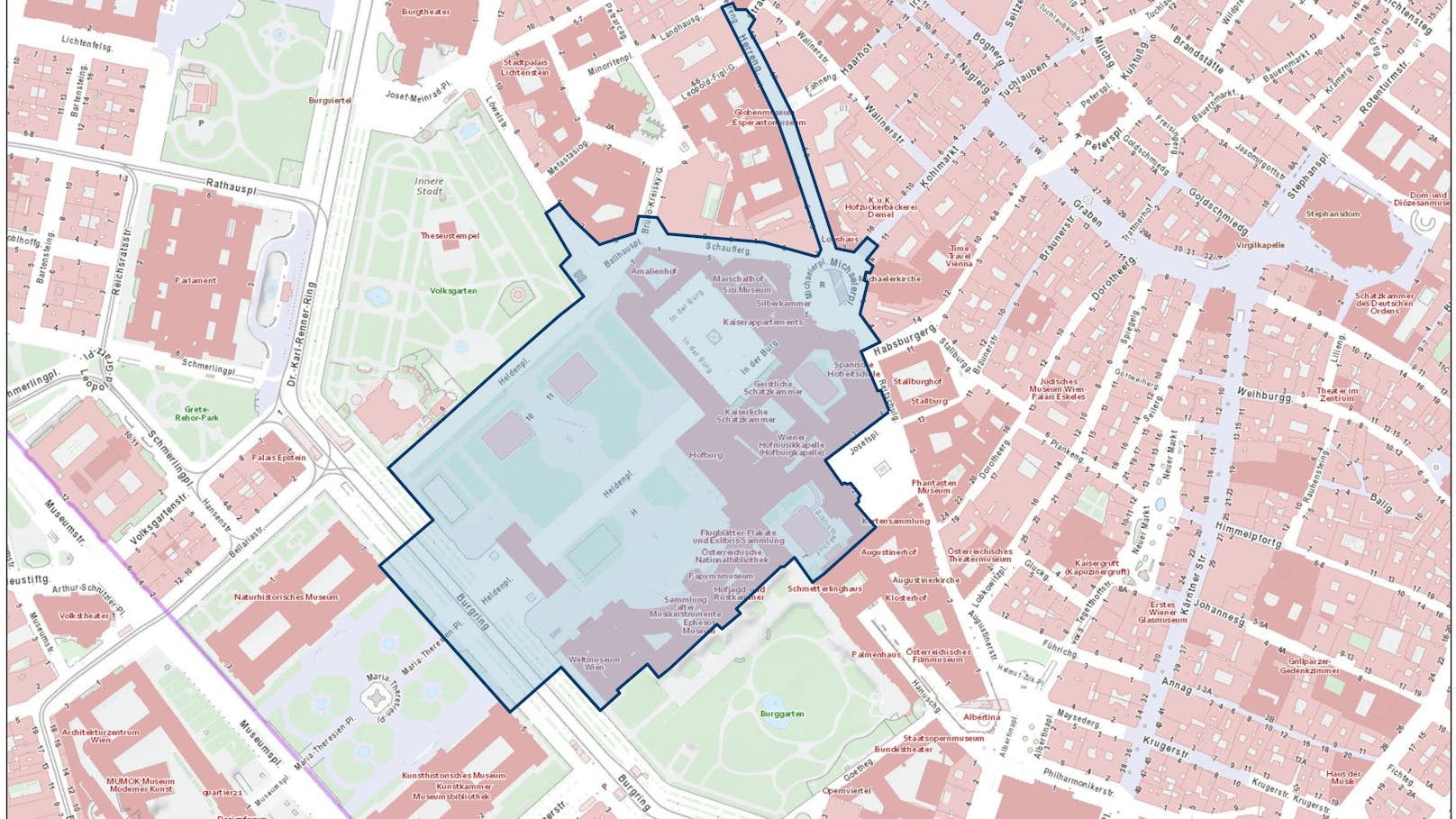 Sperrzone rund um die Hofburg am 16. Februar 2024. 