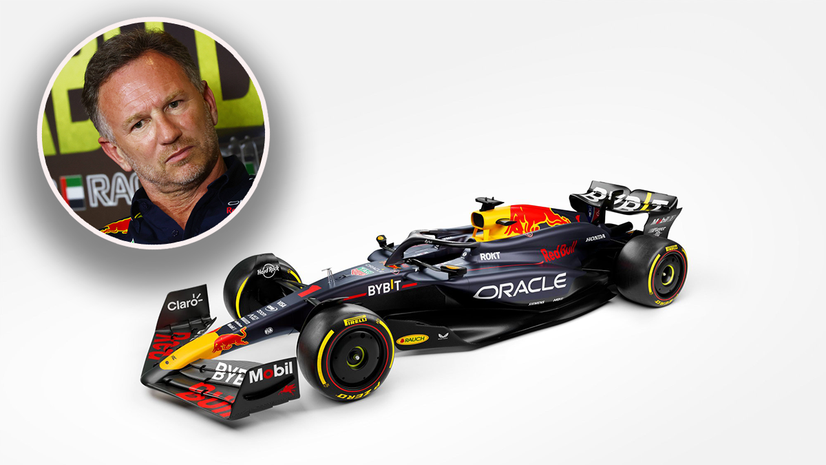 Red-Bull-Teamchef Christian Horner war bei der Präsentation anwesend. 