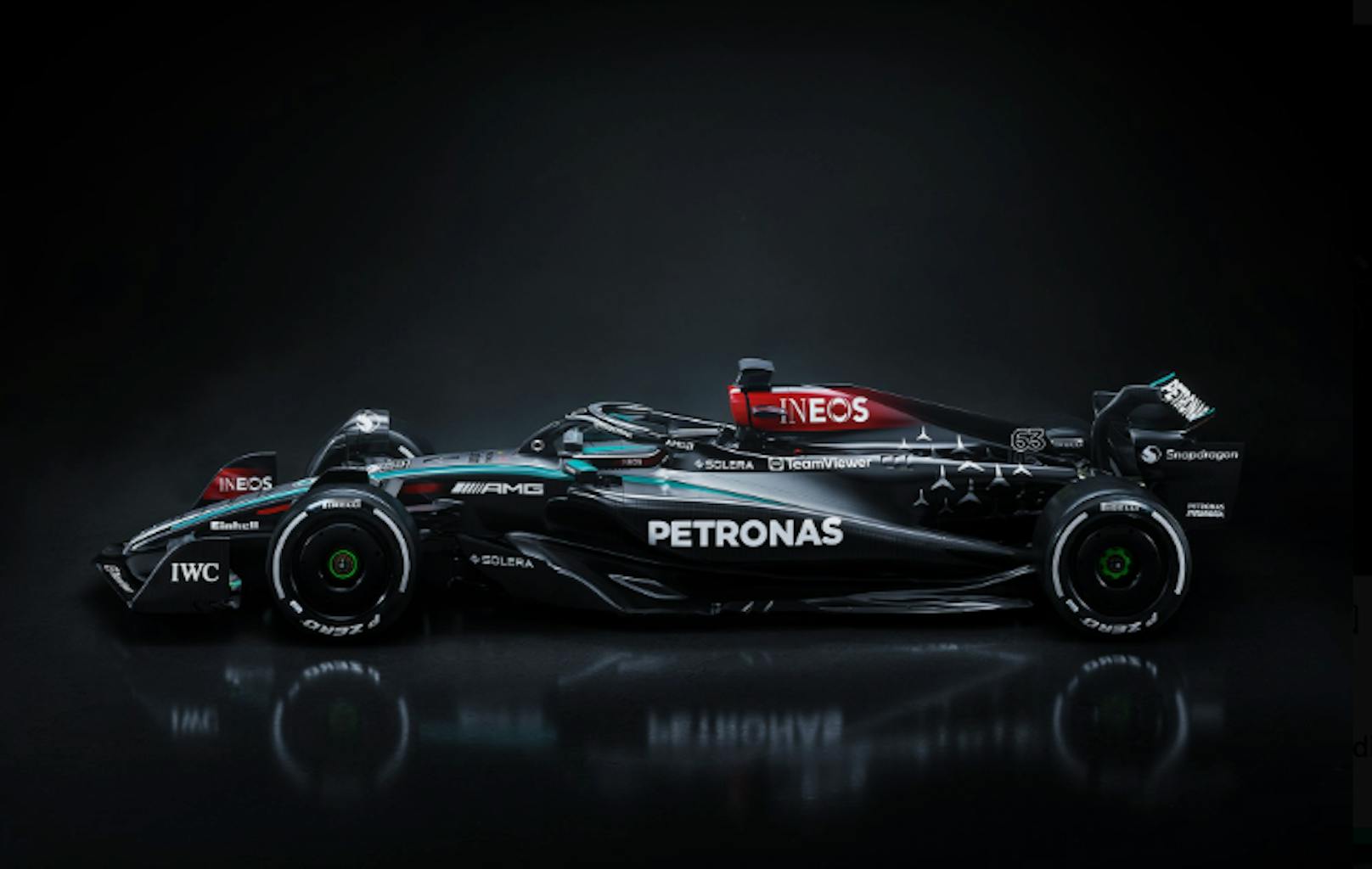 Das letzte Auto von Lewis Hamilton bei Mercedes wurde einmal nach links gedreht. Der Brite wird ab 2025 im Cockpit von Ferrari Platz nehmen.