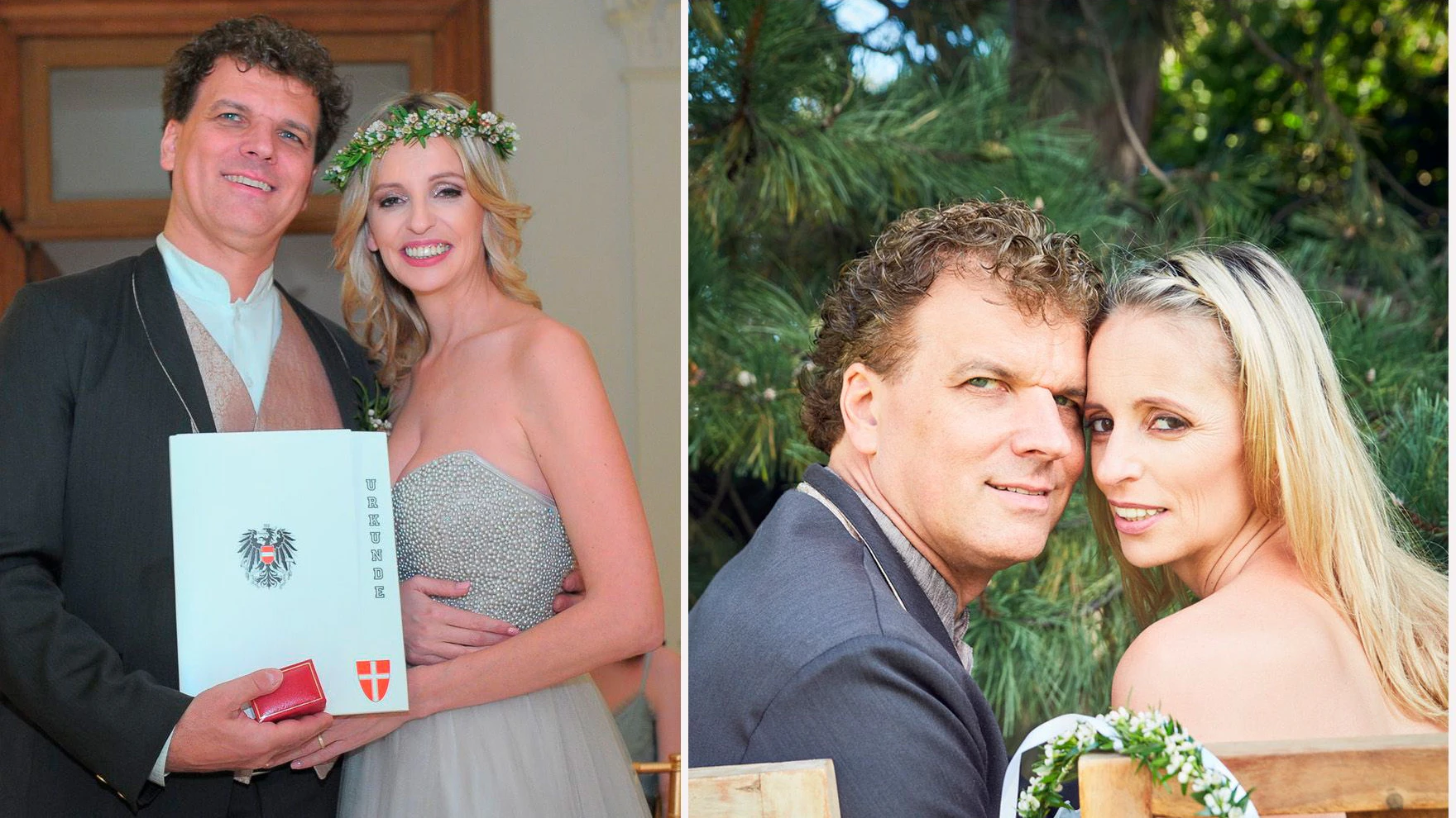 Gesine Görlich-Fletzberger und Ehemann Matthias Fletzberger mussten ihre ersten Hochzeitsfotos nochmal schießen lassen (Bild). Nun bietet die Wienerin das Service anderen Unzufriedenen an.