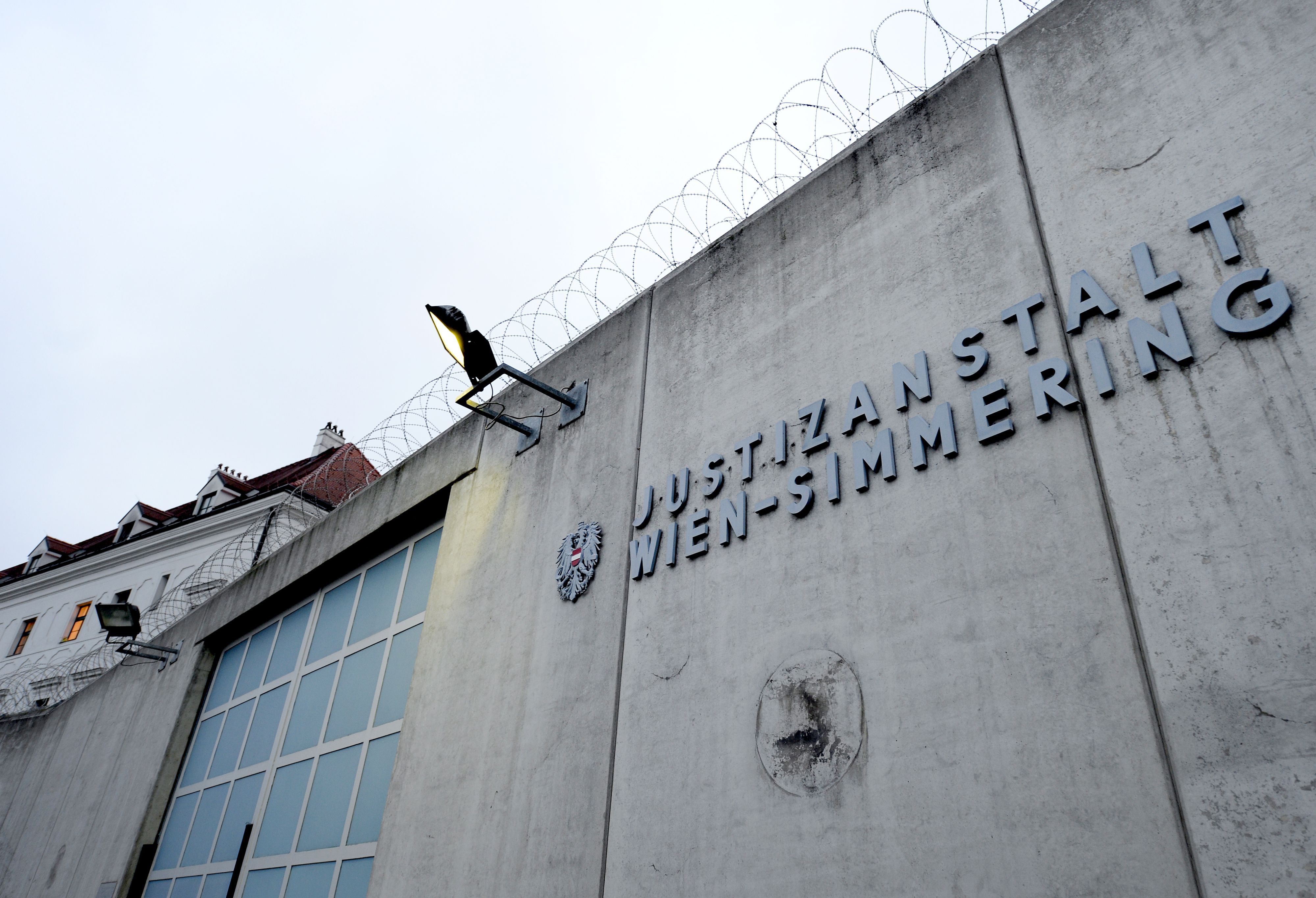 Der Eingangsbereich der Justizanstalt Wien-Simmering.