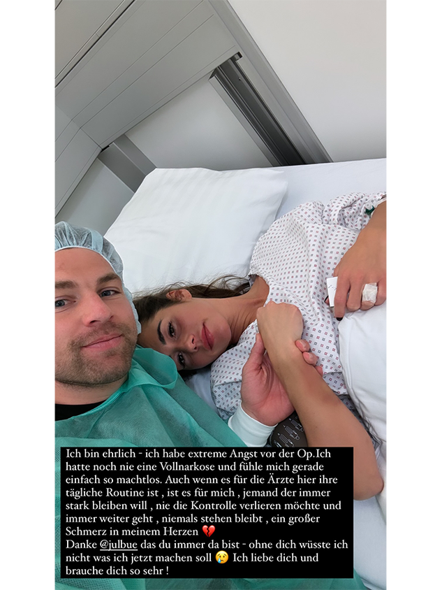 Sarah Engels wendet sich an ihre Follower und spricht über ihre Angst vor der Operation.