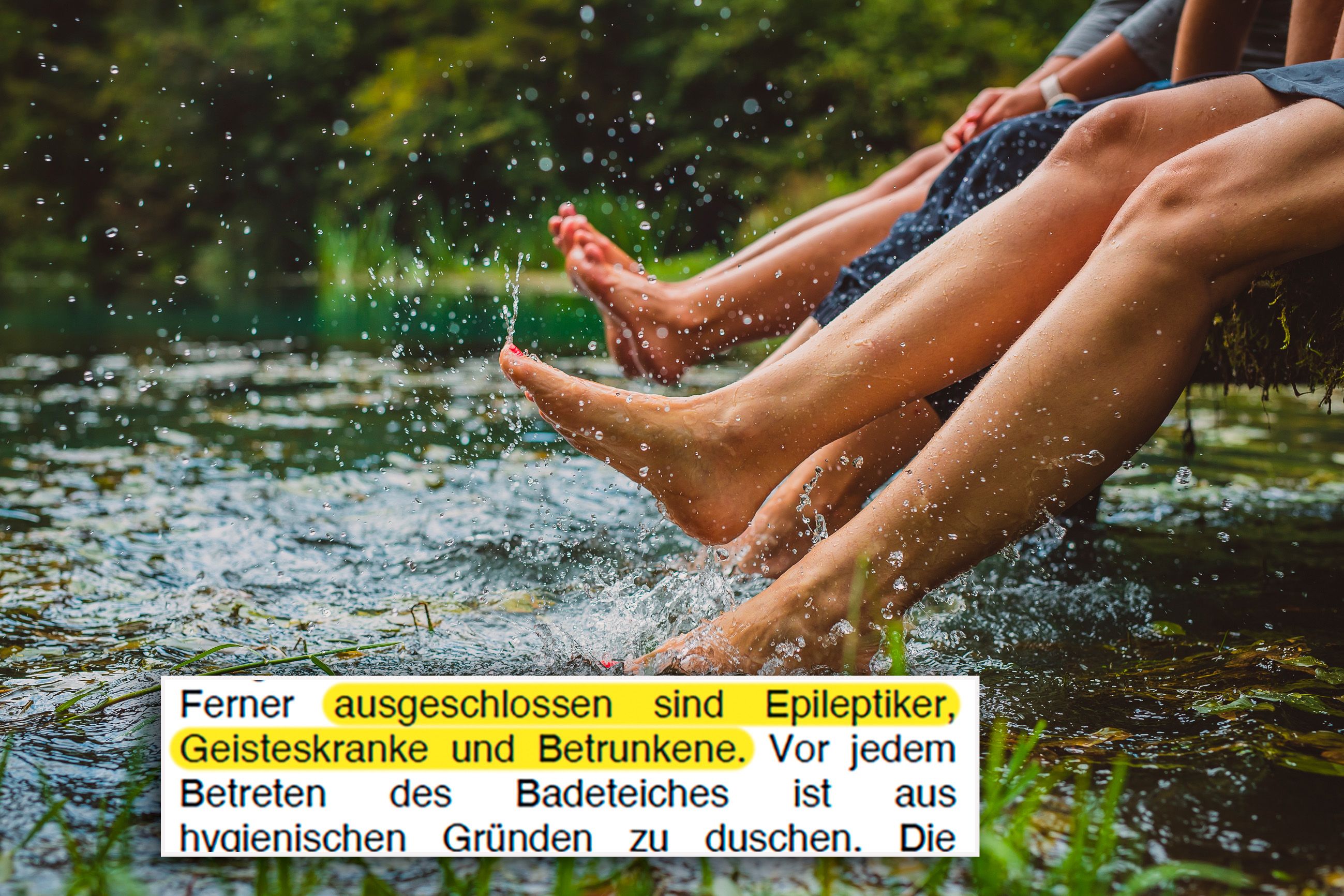 Im Naturbad Eggersdorf (Stmk.) gehen die Wogen hoch: Die Badeordnung diskriminiert etwa 