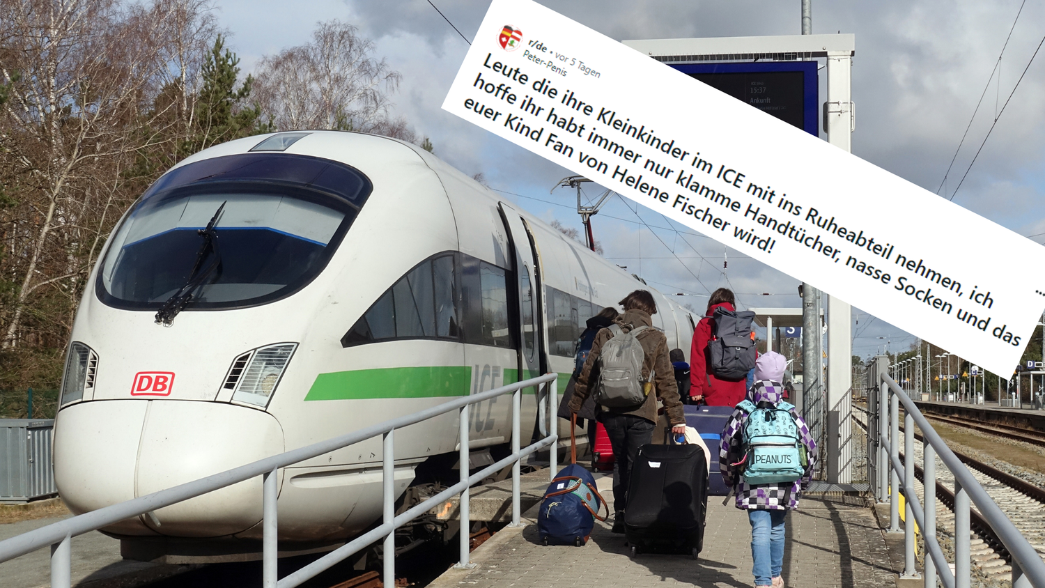 Horror-Zugfahrt: Schreiende Kinder im Ruheabteil scheint ein Fahrgast nicht gut vertragen zu haben.