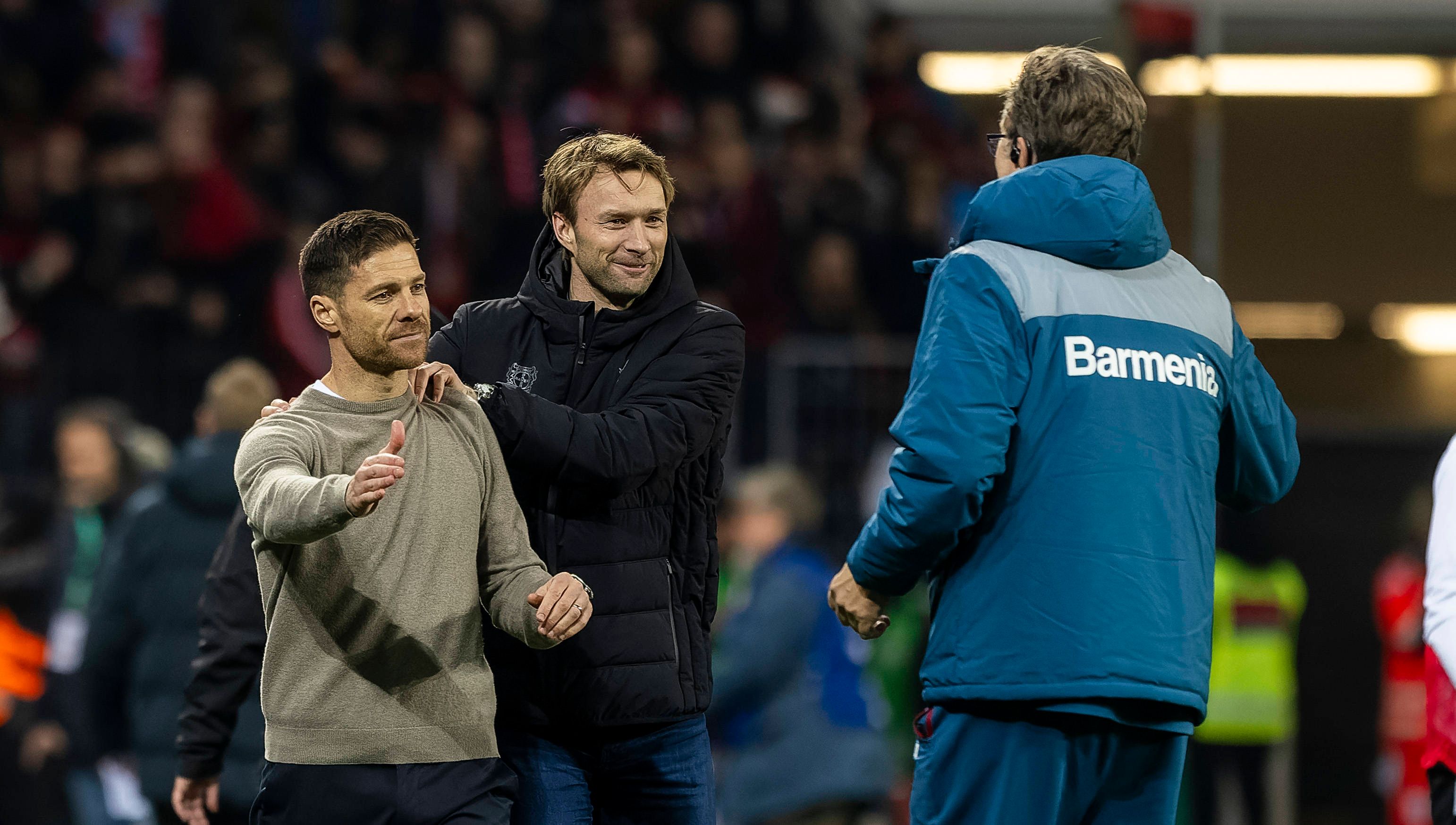 Das Erfolgs-Doppel in Leverkusen: Trainer Xabi Alonso und Sportchef Simon Rolfes.