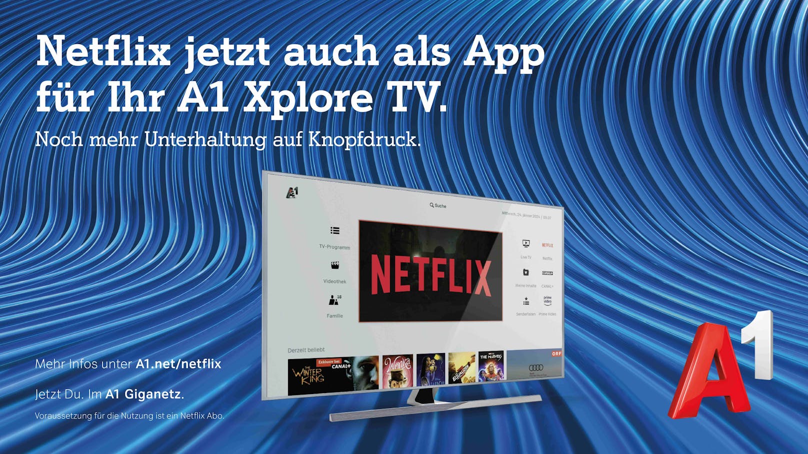 Ab sofort: Netflix App für A1 Xplore TV Boxen.
