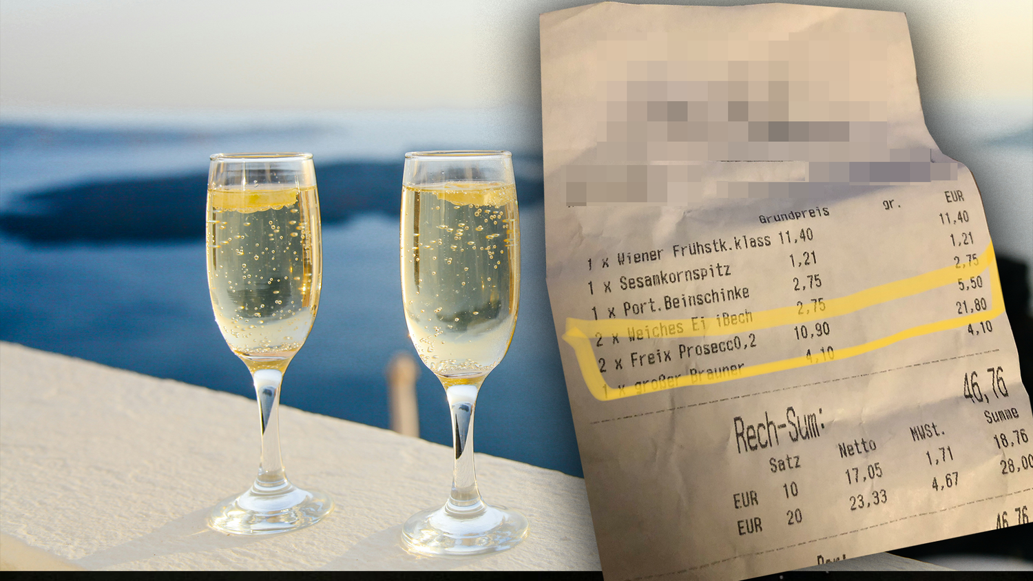 Mit diesem Preis hat das Pärchen aus dem Burgenland absolut nicht gerechnet. 10,90 Euro für ein Glas Prosecco ist den beiden dann doch etwas zu teuer. (Symbolbild)