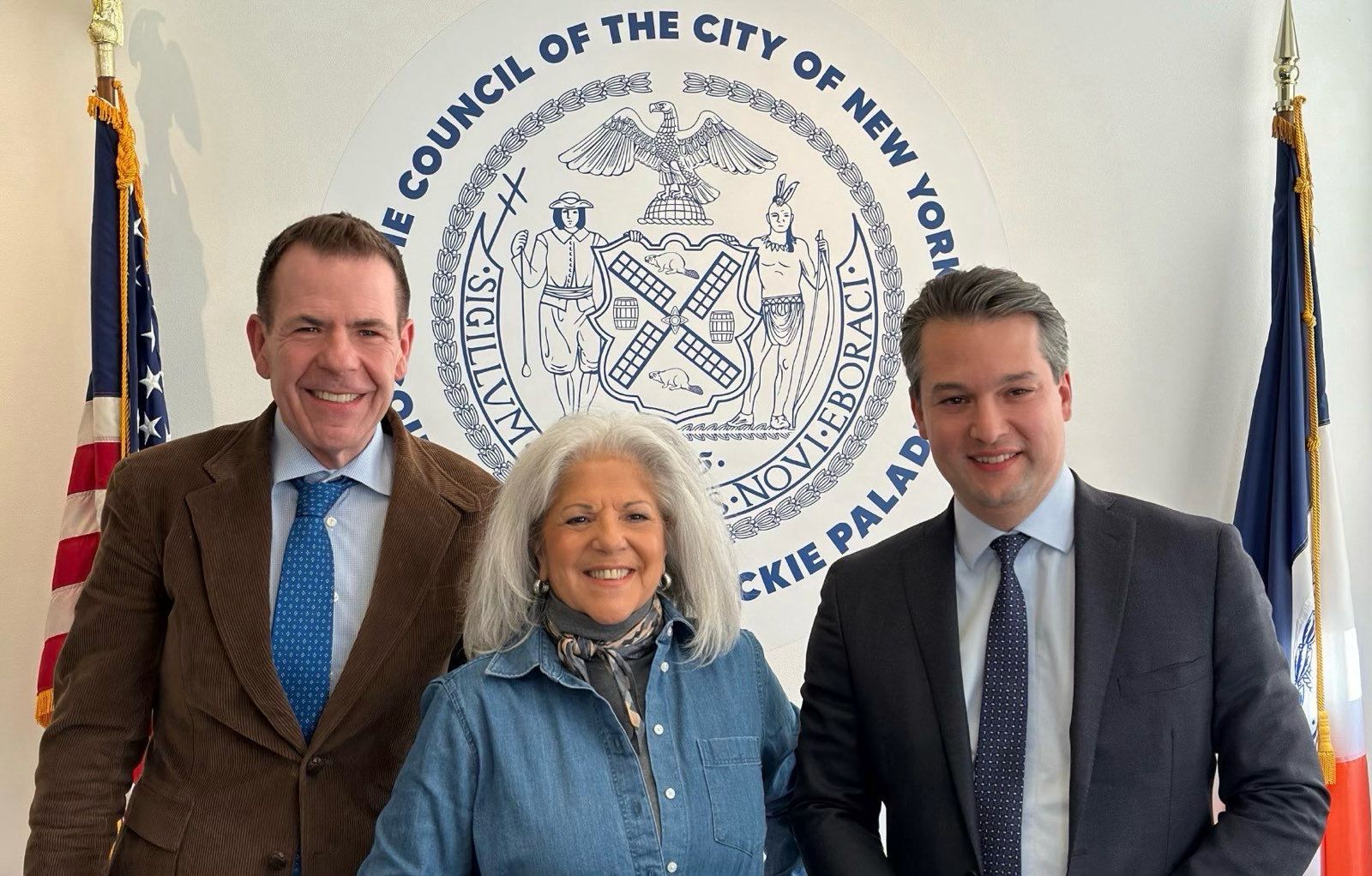 Vilimsky (l.) und Nepp trafen die republikanische Abgeordnete Vickie Paladino in New York