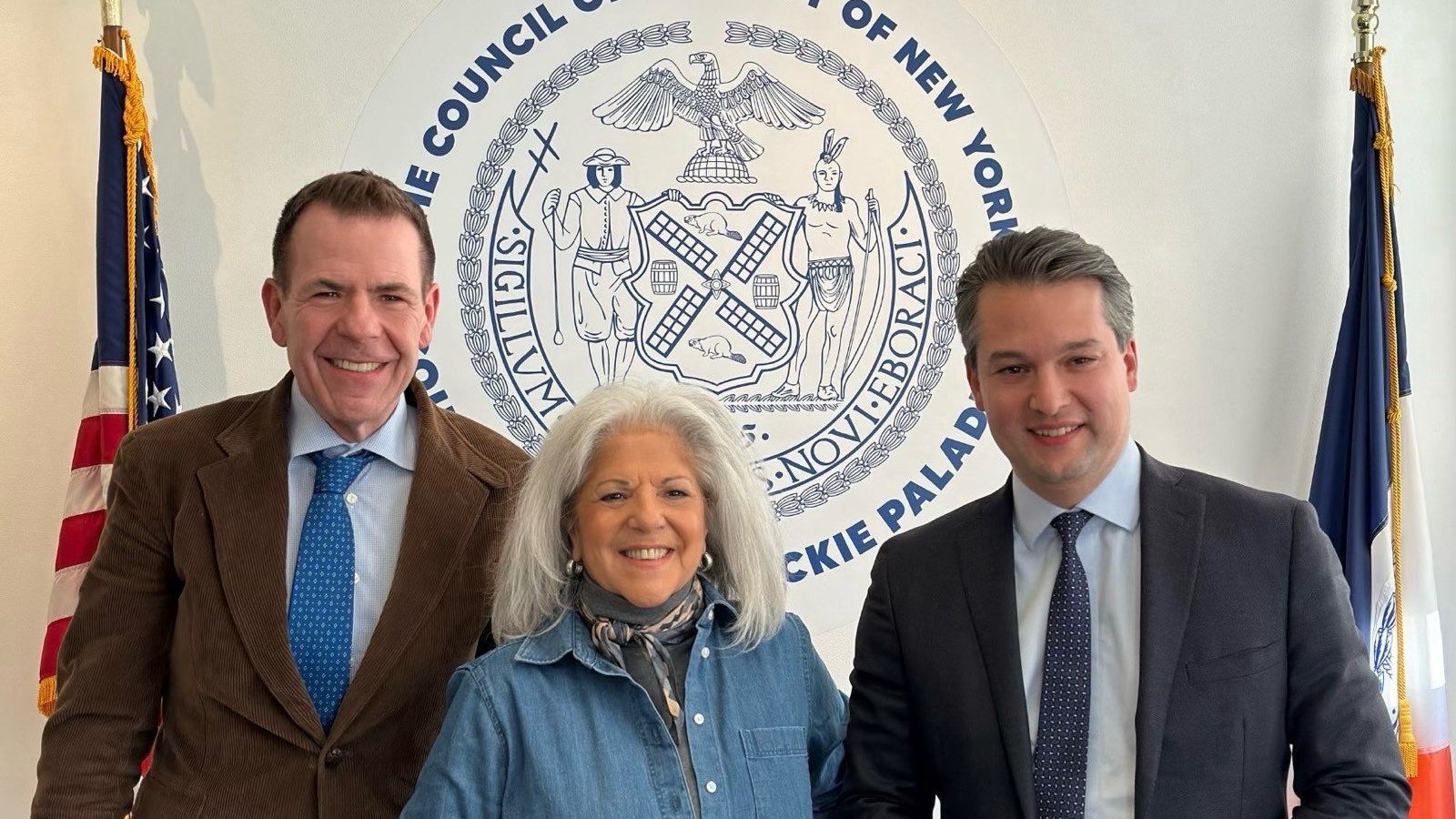 Vilimsky (l.) und Nepp trafen die republikanische Abgeordnete Vickie Paladino in New York