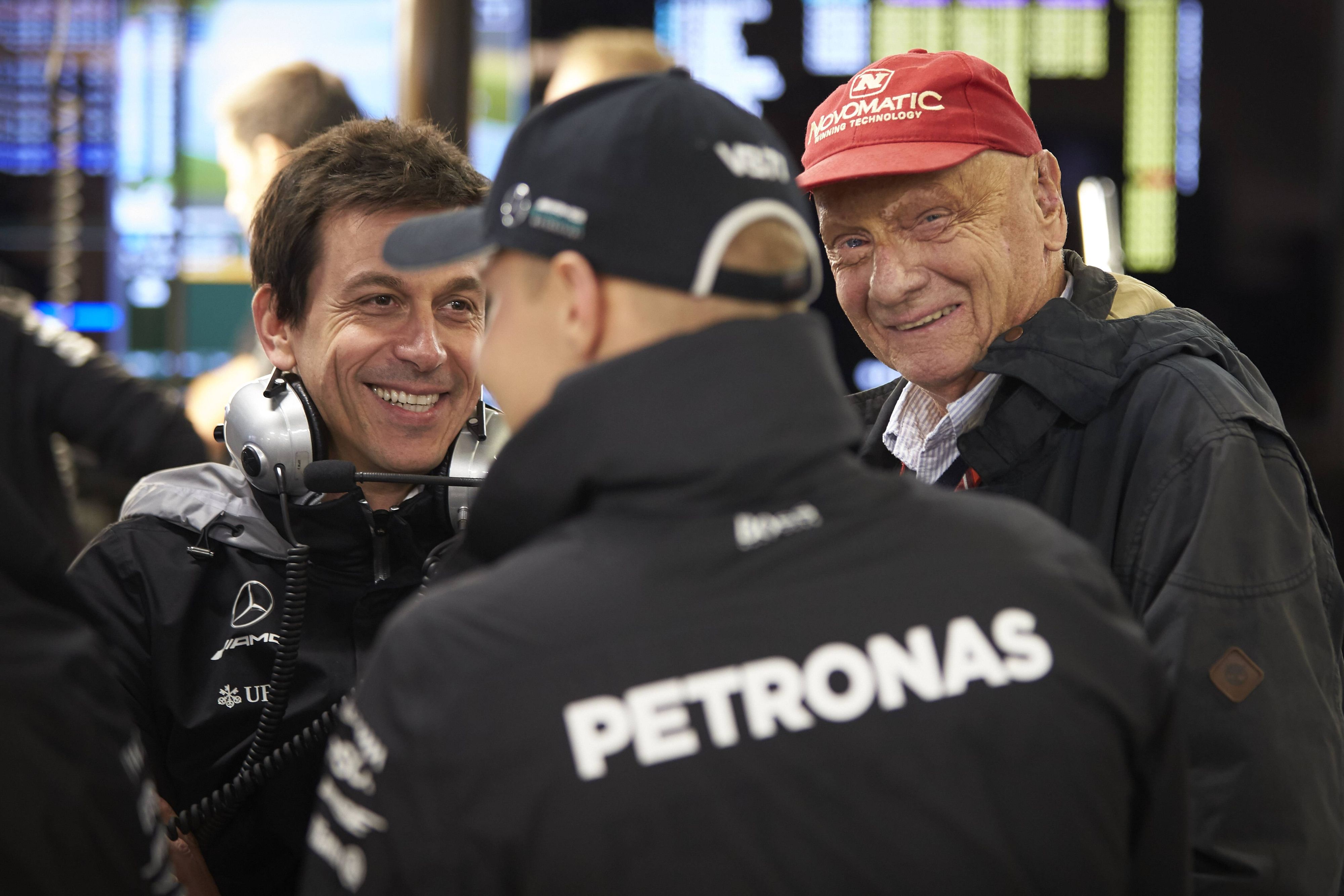 Lange unzertrennlich; Toto Wolff und Niki Lauda