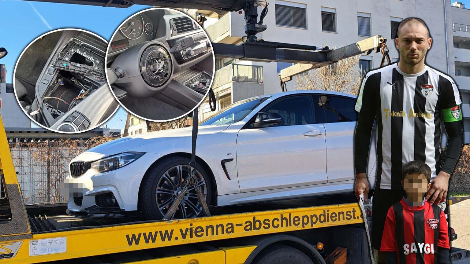 Sportlich und beruflich läuft es für Atilla Erel (32) blendend – nur mit seinem BMW hat der Wiener nun doppelt Pech.