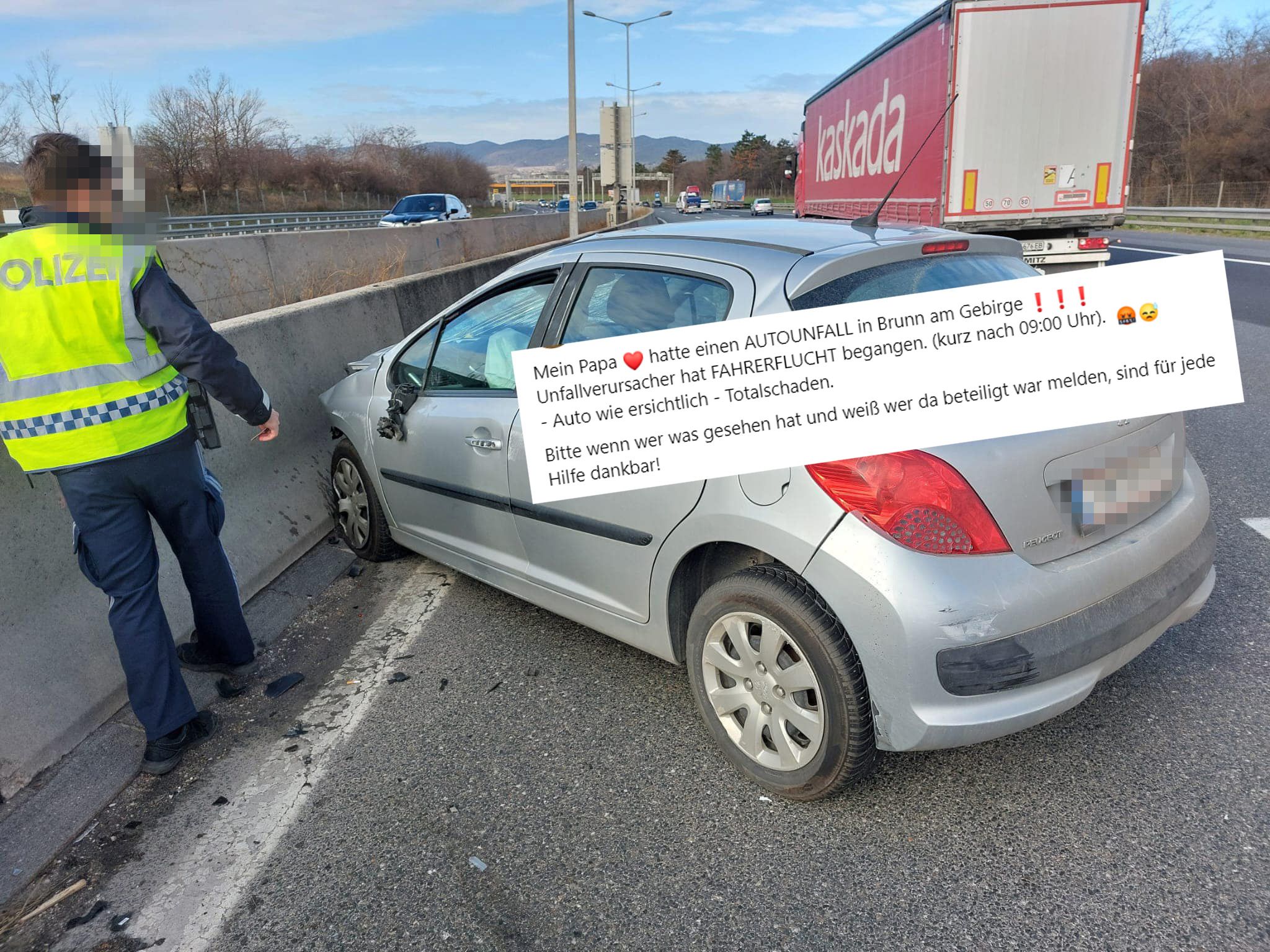 Der Peugeot war nach dem Crash ein Totalschaden.