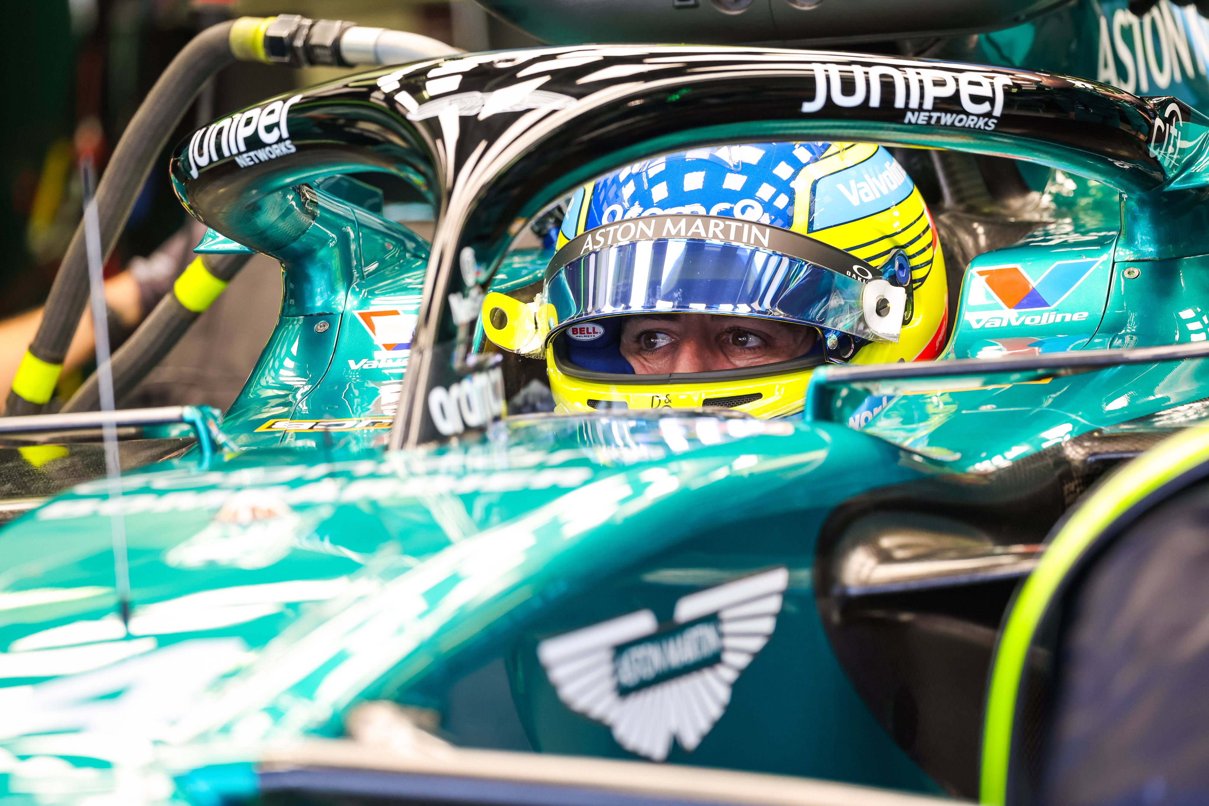 Aston-Martin-Star Fernando Alonso. 