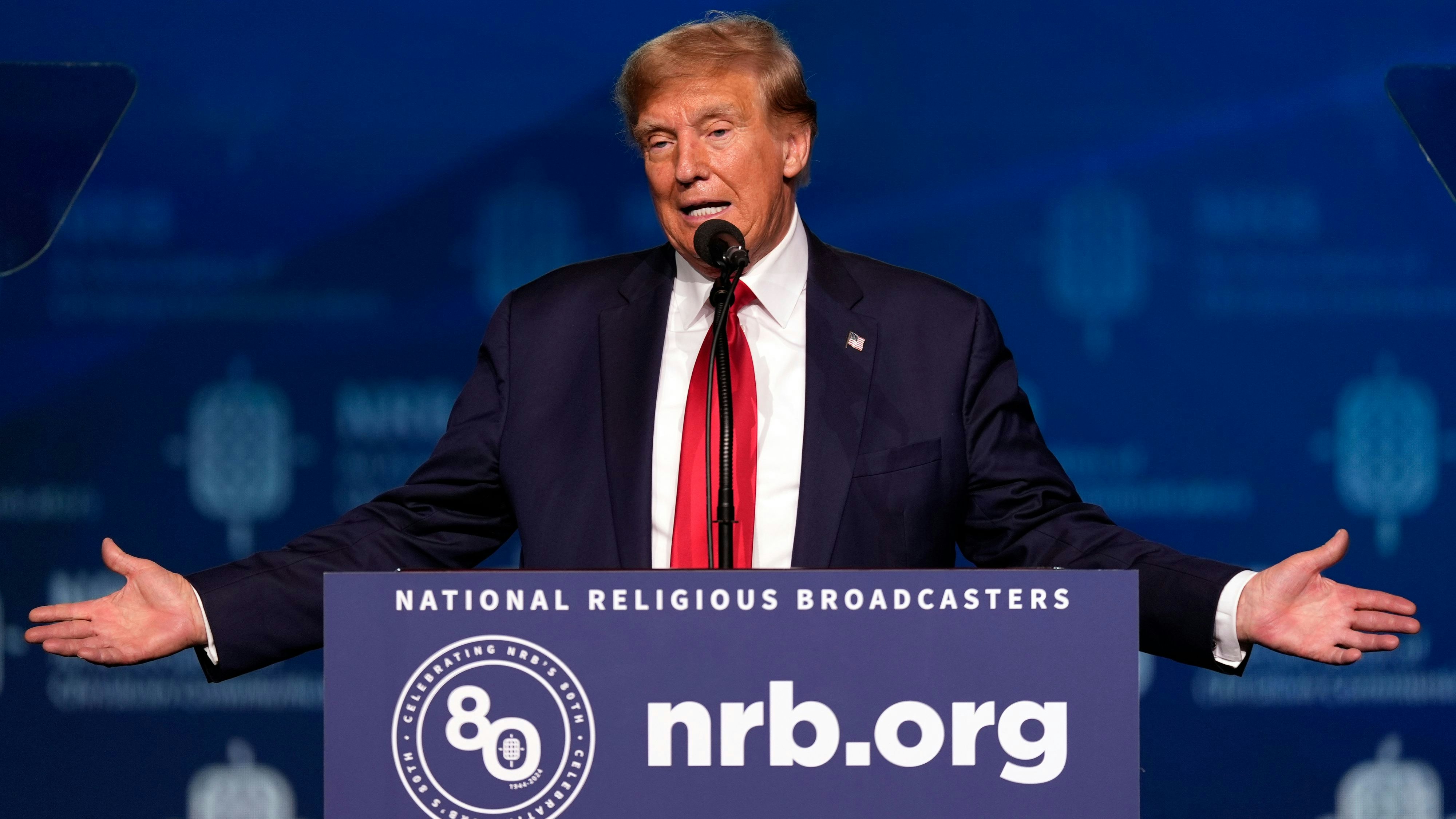 Donald Trump an der International Christian Media Convention im US-Bundesstaat Tennessee. 