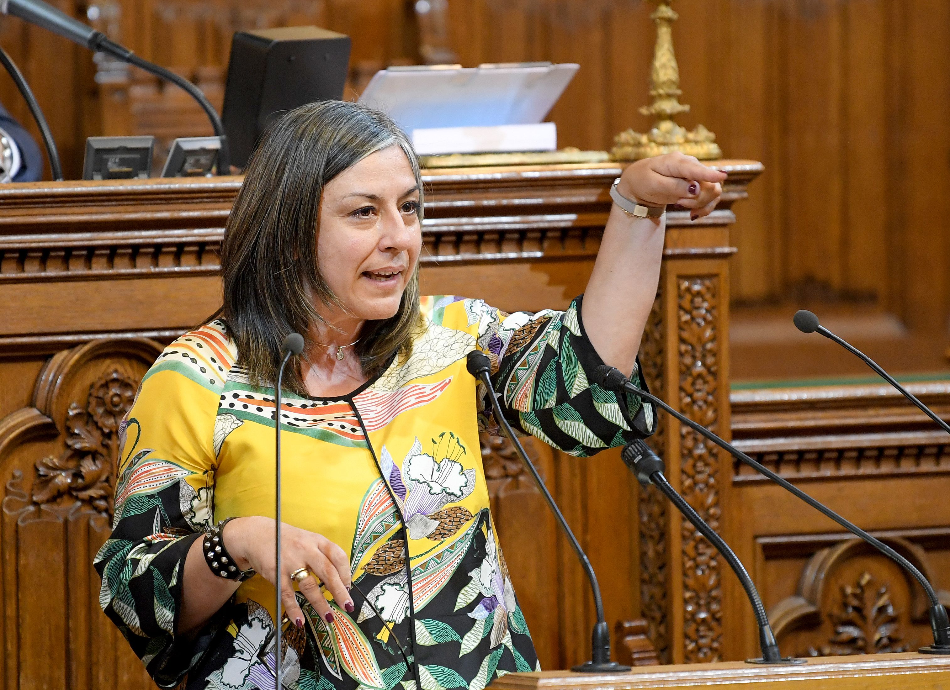 Maria Vassilakou hier noch bei einer Sitzung des Wiener Gemeinderates im Jahr 2019