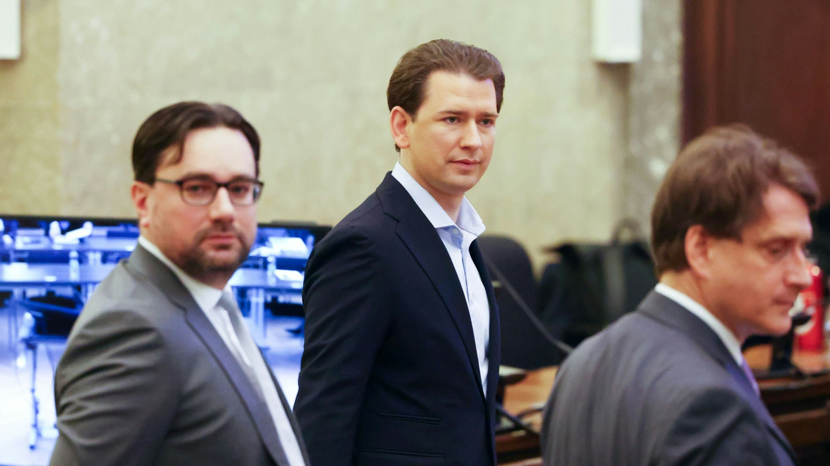 Sebastian Kurz beim Finale seines Falschaussagen-Prozesses am 23. Februar 2024.