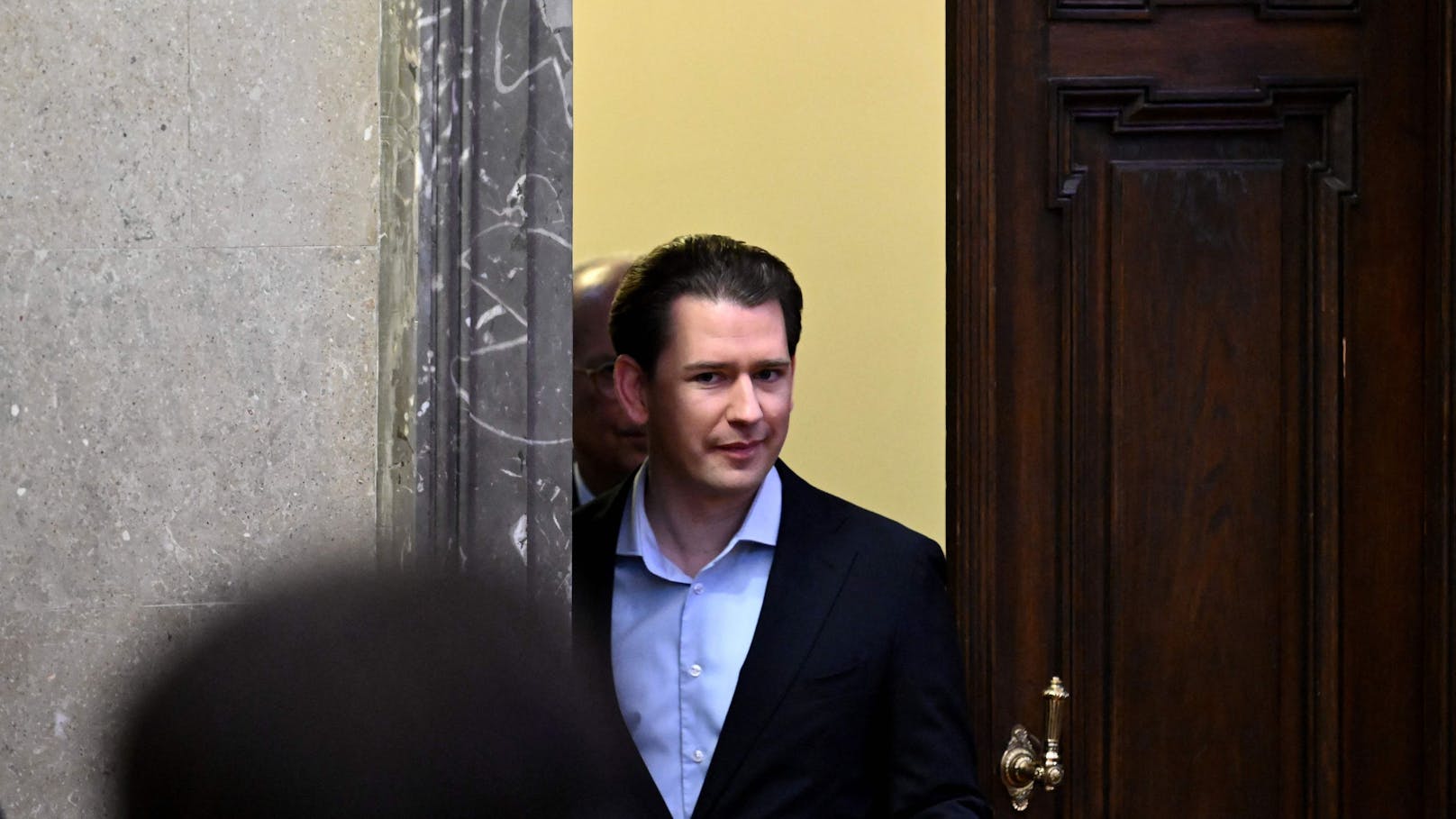 Sebastian Kurz, hier am Freitag 23. Februar 2024 bei seinem letzten Prozesstag in Wien.