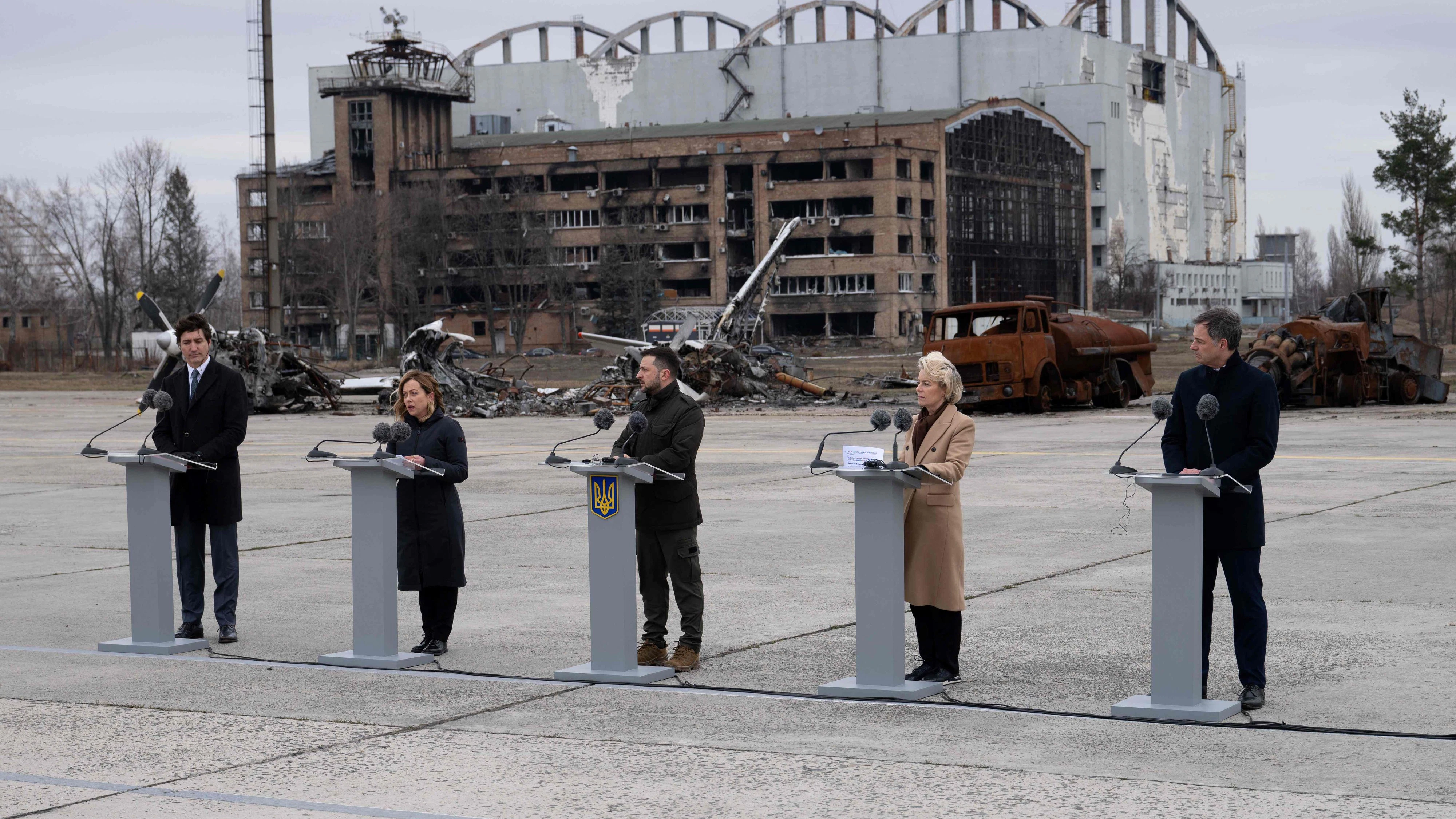 Zum zweiten Jahrestag des russischen Überfalls auf die Ukraine finden diverse Gedenkveranstaltungen statt.