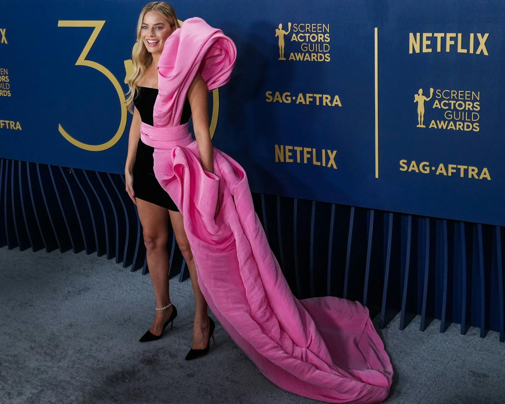 Margot Robbie war für ihre Rolle in "Barbie" nominiert und ging bei den "SAG-Awards" leer aus.&nbsp;